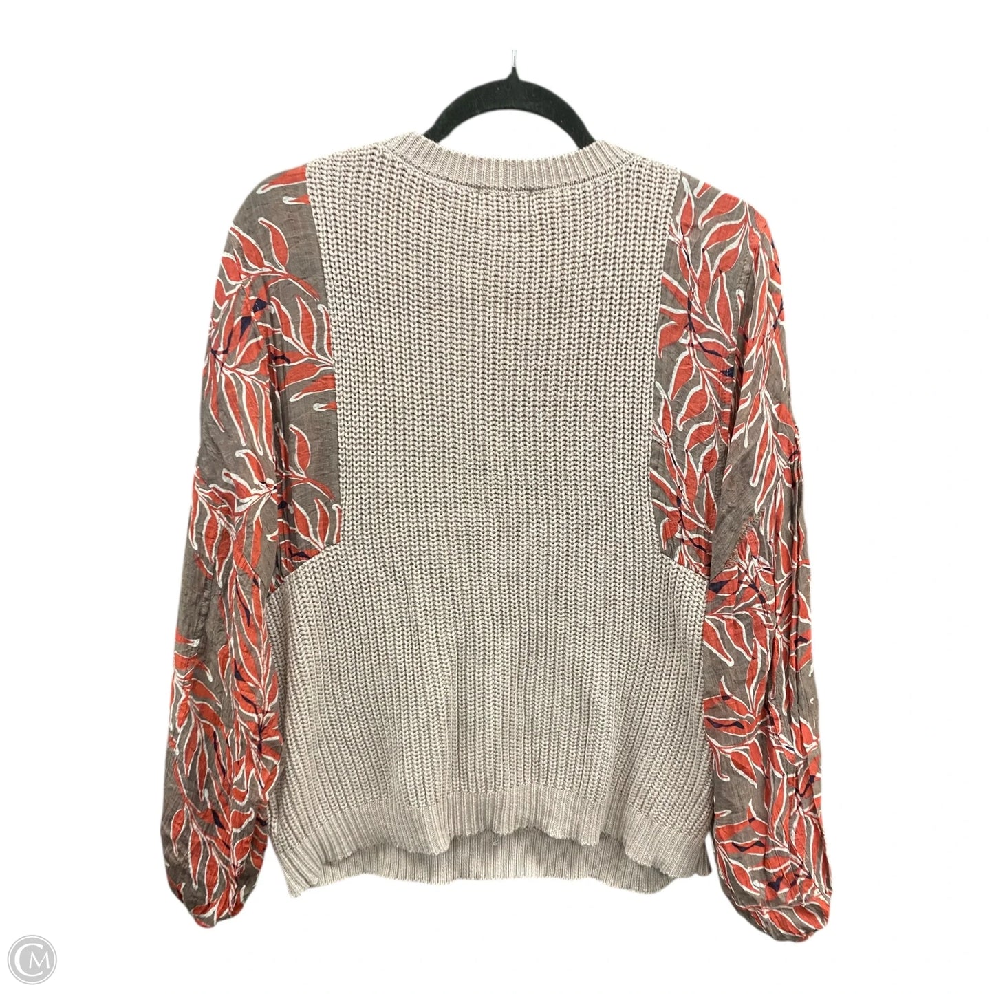 Sweater By Fate In Orange & Tan, Size: M