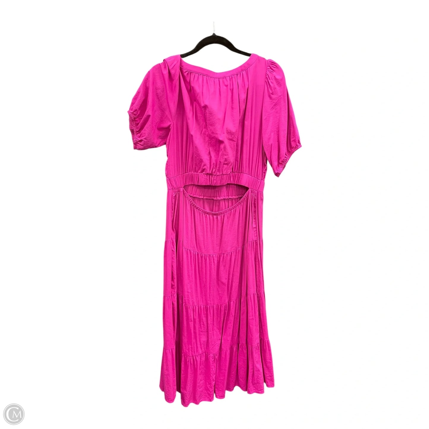 Dress Casual Midi By Loft In Pink, Size: L