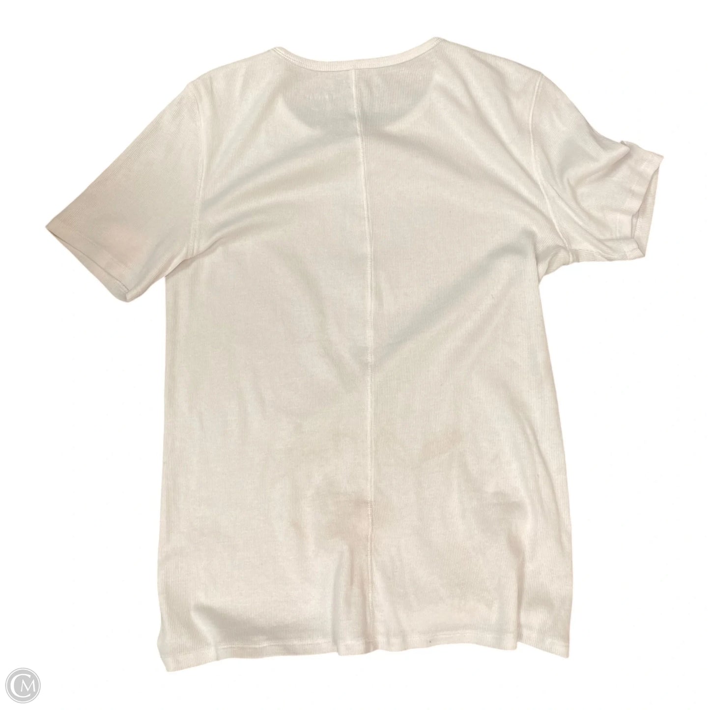 Top Short Sleeve By Evereve In White, Size: L