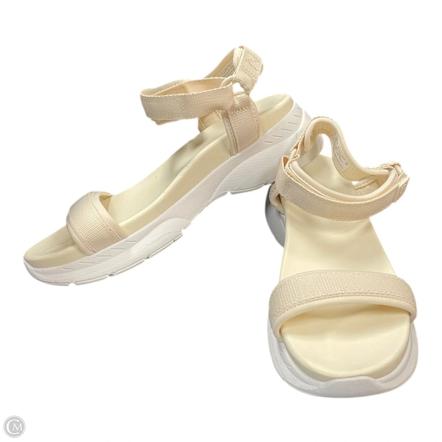 Sandals Heels Platform By Clothes Mentor In Cream, Size: 9