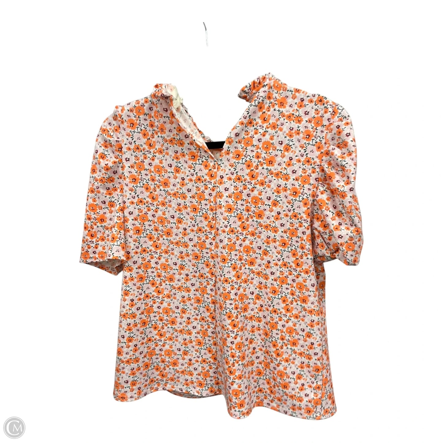 Top Short Sleeve By Melloday In Floral Print, Size: L
