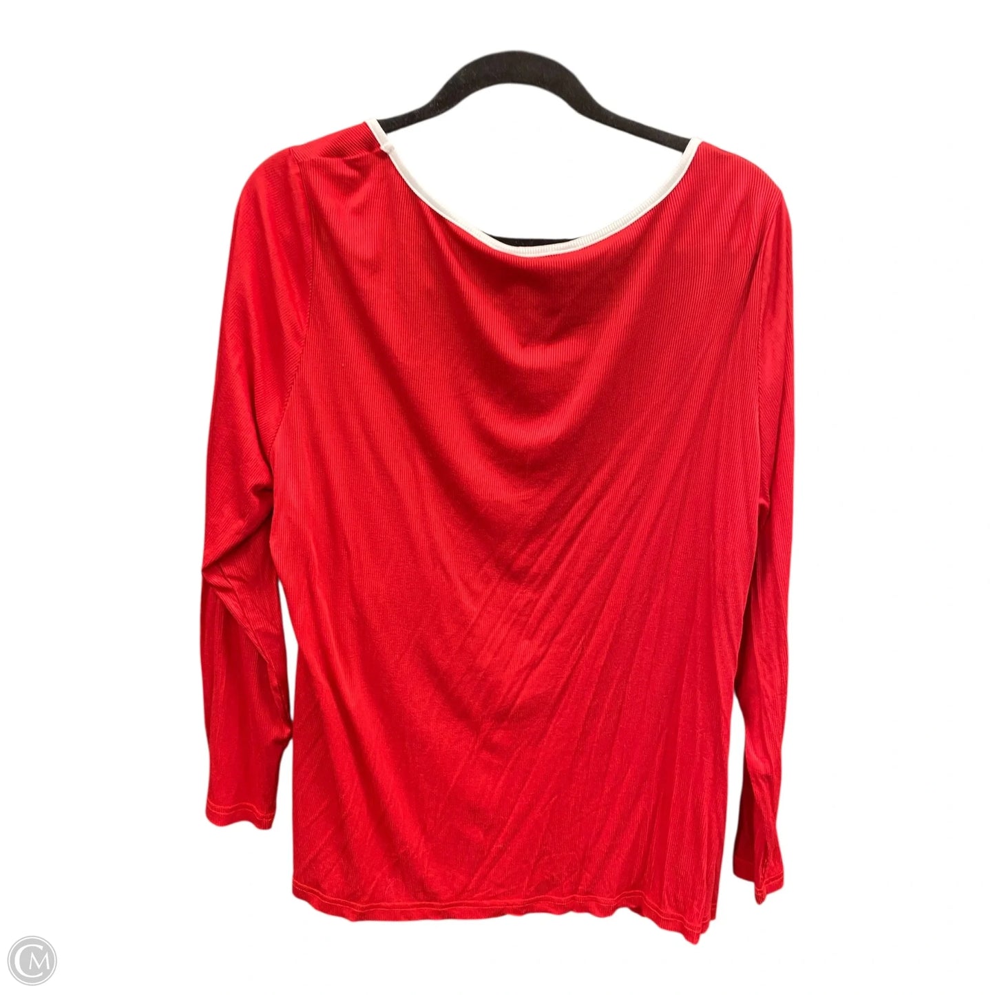 Top 3/4 Sleeve By Bloomchic In Red & White, Size: Xl