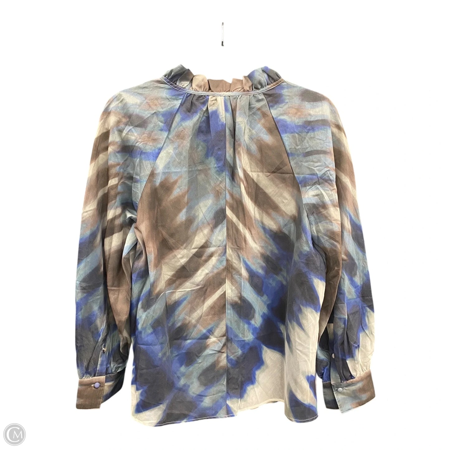 Blouse Long Sleeve By Banana Republic In Tie Dye Print, Size: M