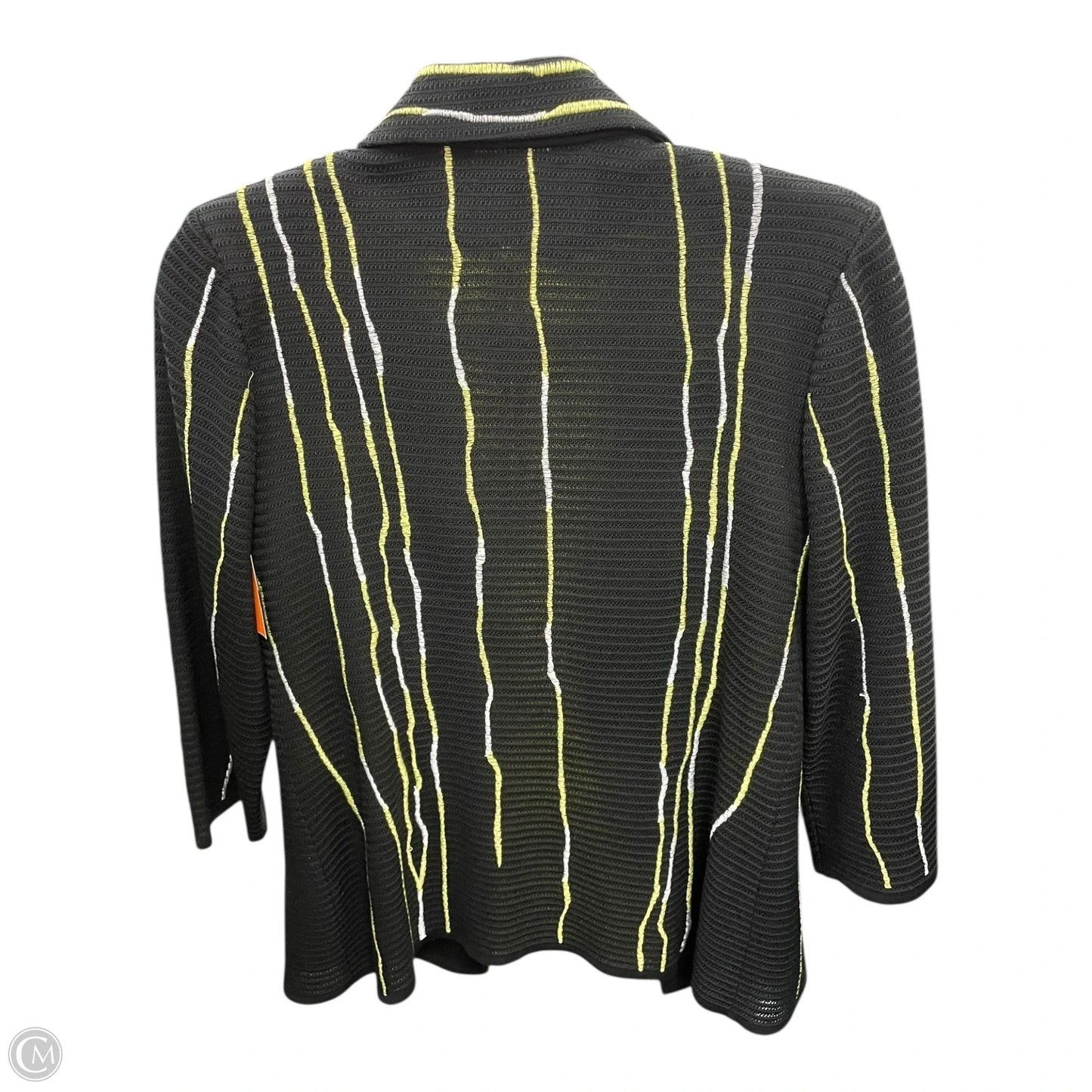 Sweater 2pc By Ming Wang In Black & Yellow, Size: S