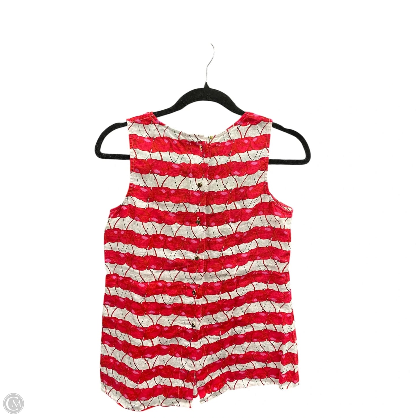 Top Sleeveless By Cynthia Rowley In Red & White, Size: S