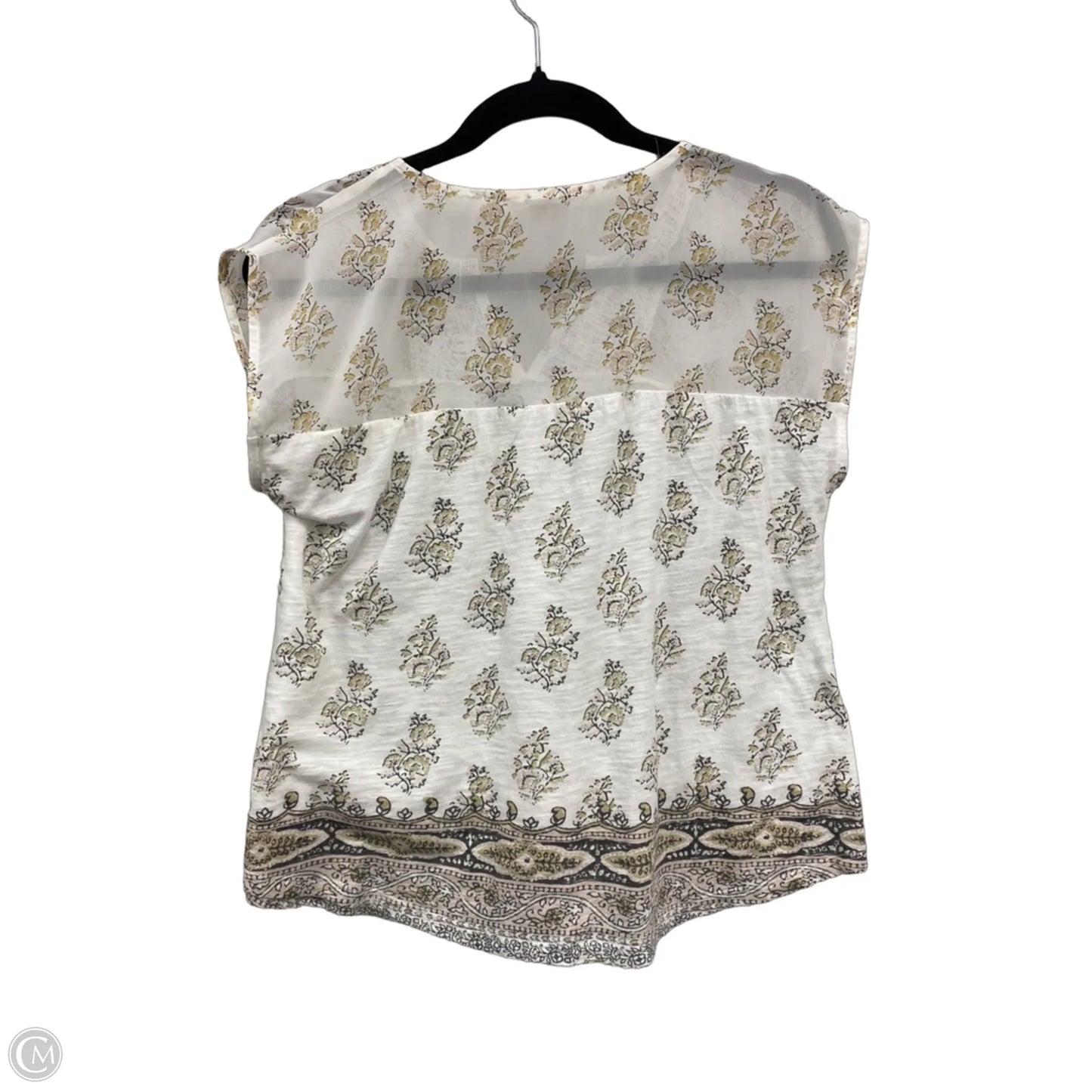 Top Sleeveless By Lucky Brand In Cream & White, Size: S