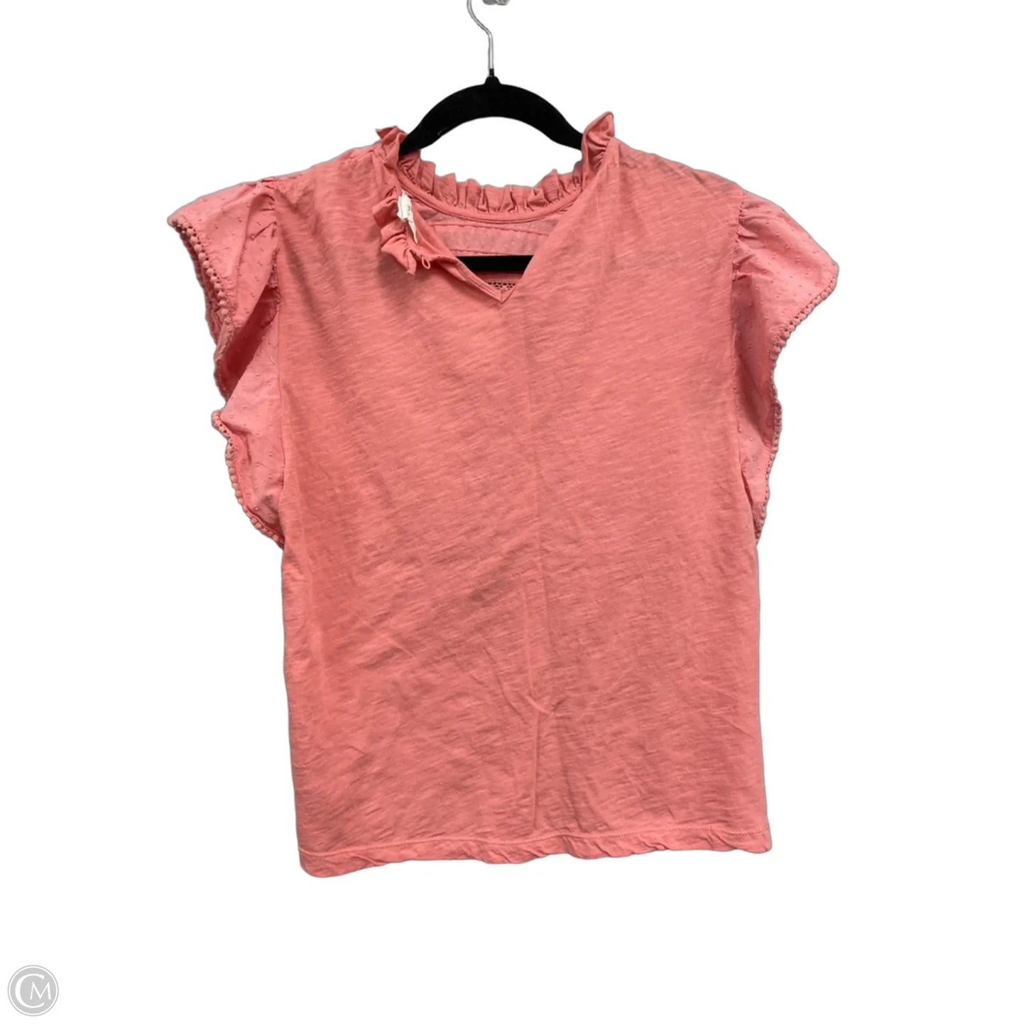 Top Short Sleeve By Caslon In Orange, Size: M