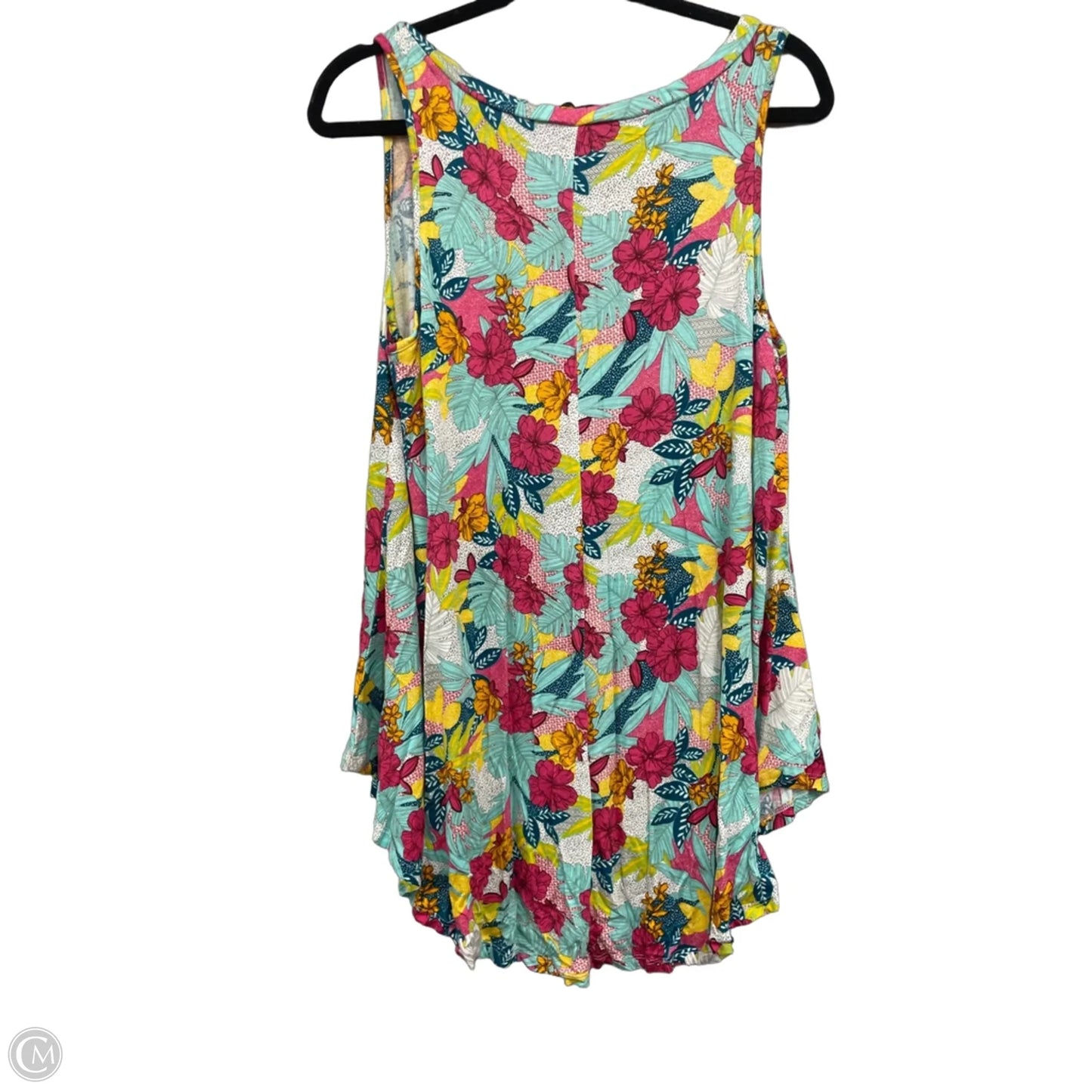 Top Sleeveless By Lane Bryant In Blue & Pink, Size: 16