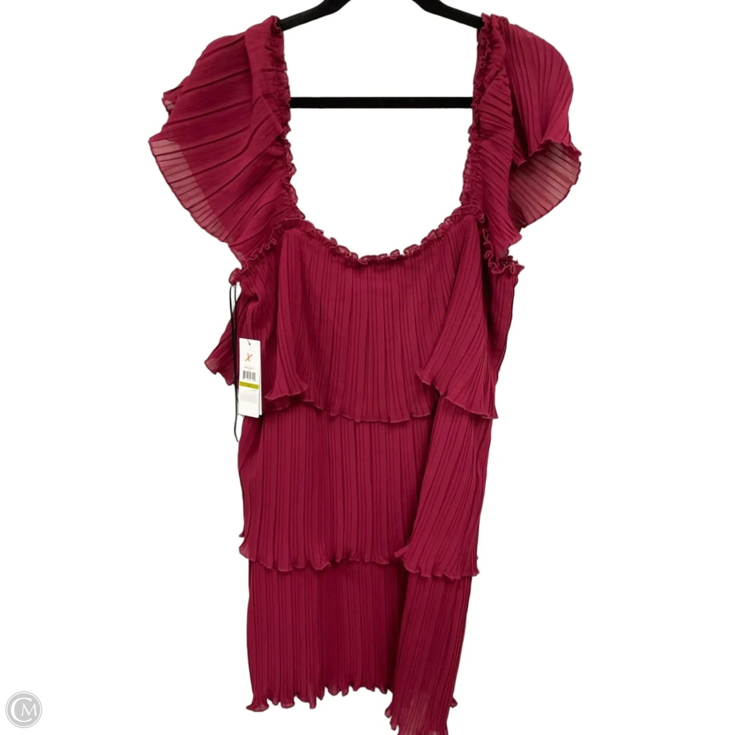 Dress Casual Short By Dkny In Maroon, Size: 14