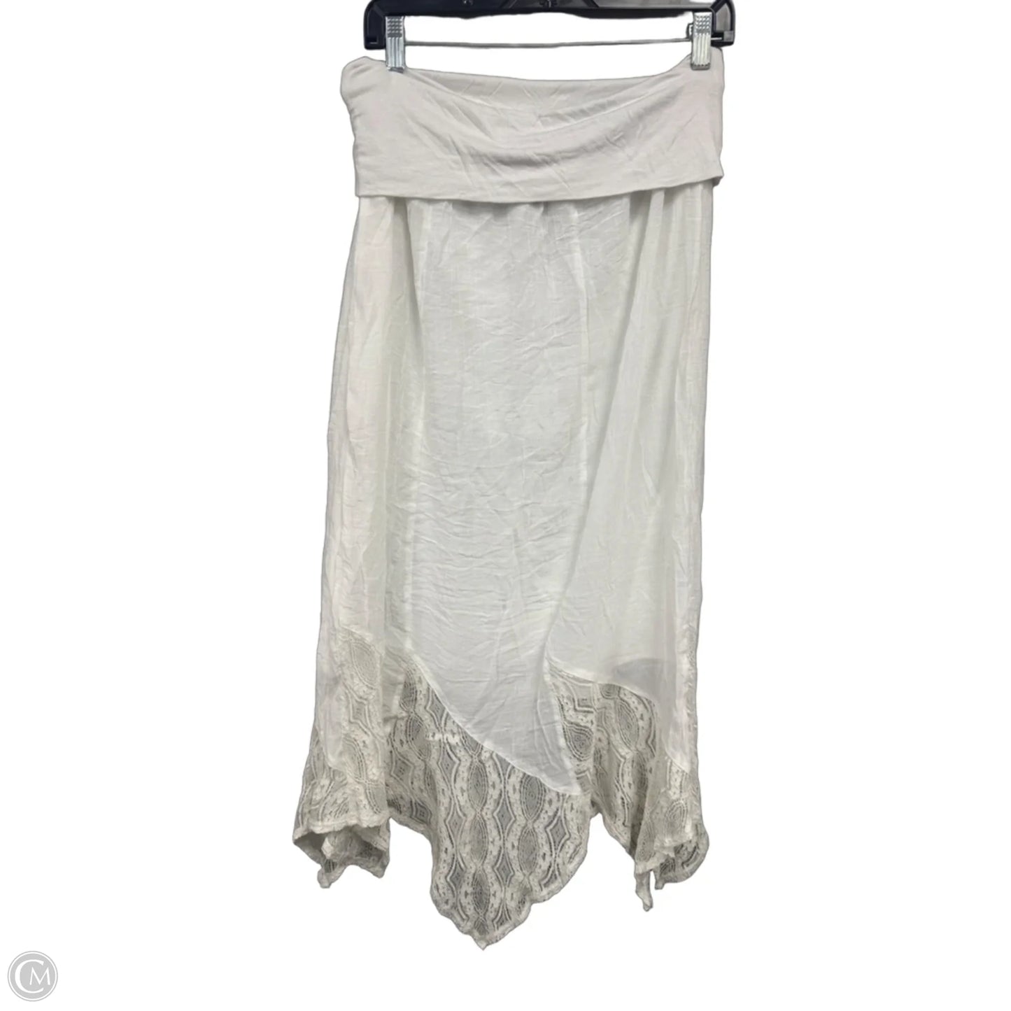 Skirt Maxi By Agb In White, Size: Xl