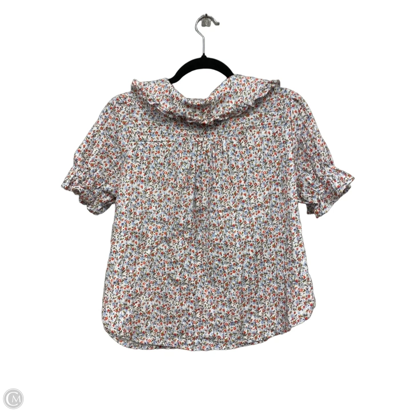 Top Short Sleeve By Clothes Mentor In Blue & Orange, Size: S