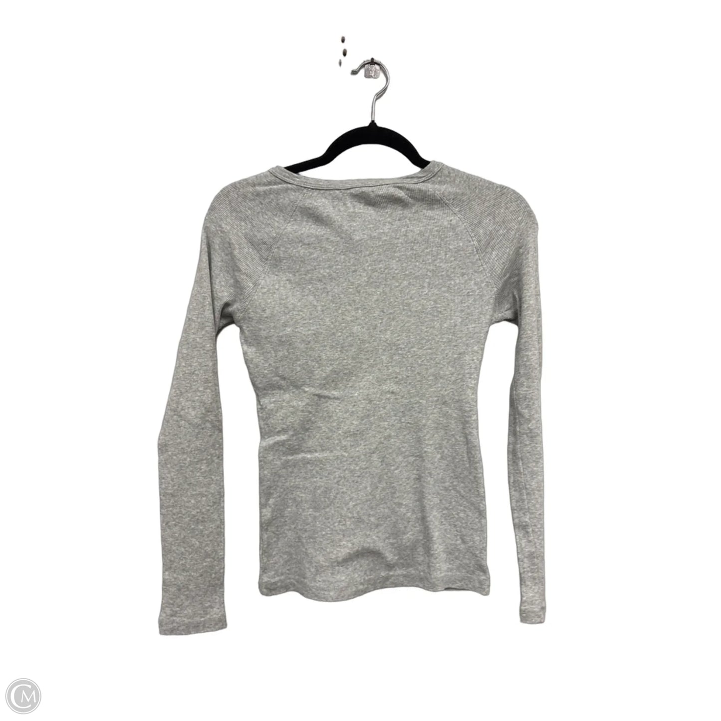 Top Long Sleeve Basic By Gap In Grey, Size: S