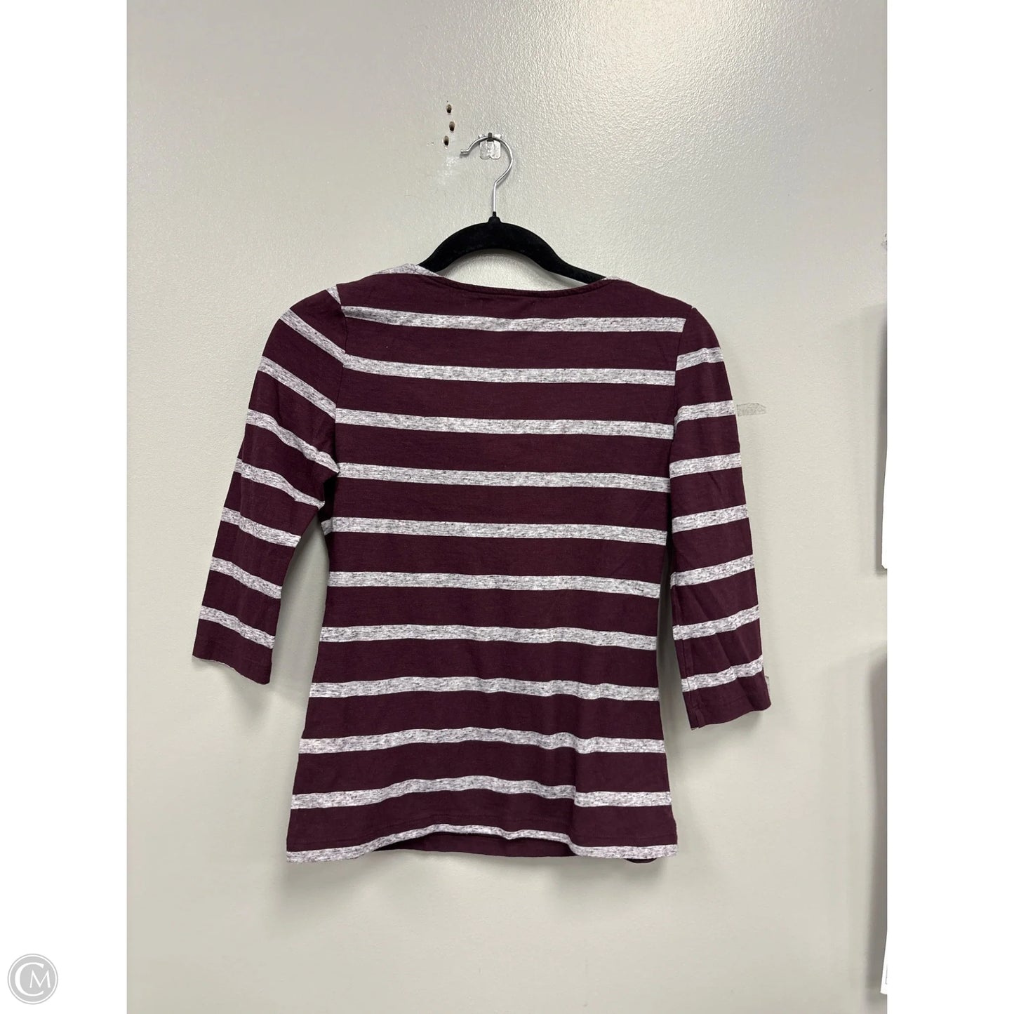 Top 3/4 Sleeve Basic By Banana Republic In Maroon, Size: Xs