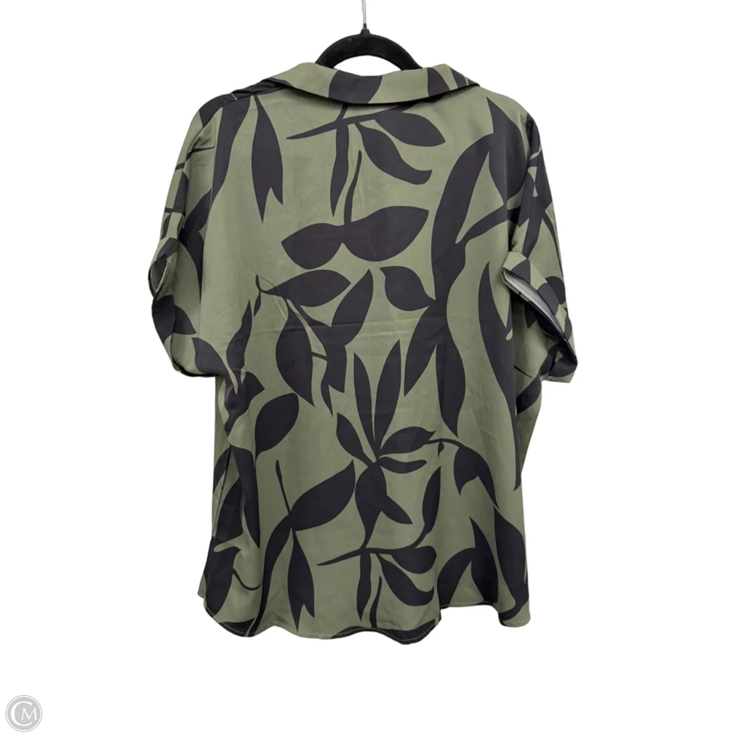 Top Short Sleeve By Clothes Mentor In Black & Green, Size: Xxl