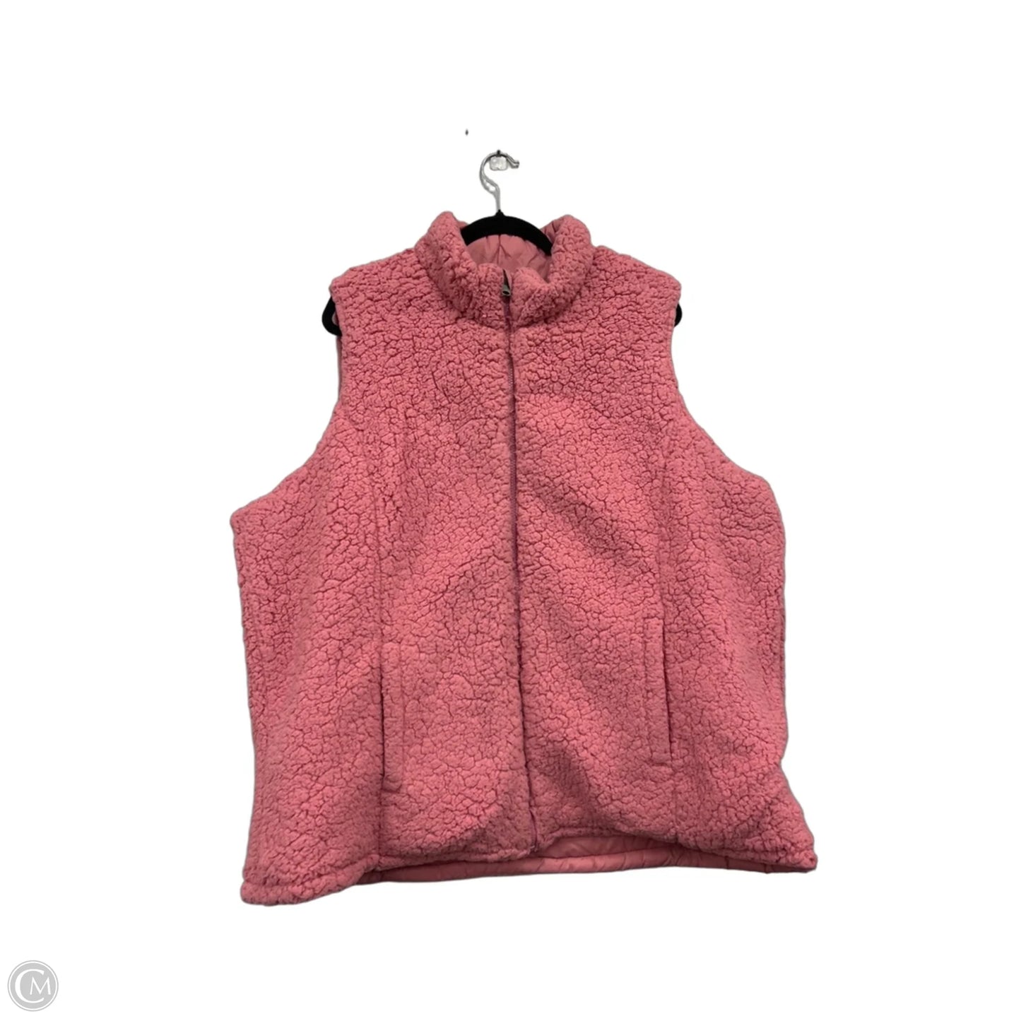 Vest Puffer & Quilted By Time And Tru In Pink, Size: 2x