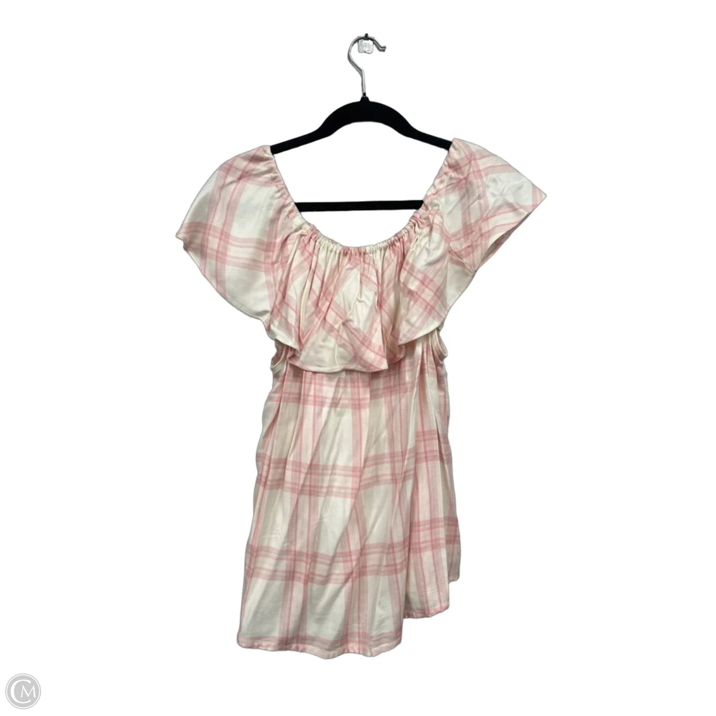 Top Short Sleeve By Sanctuary In Pink & White, Size: M