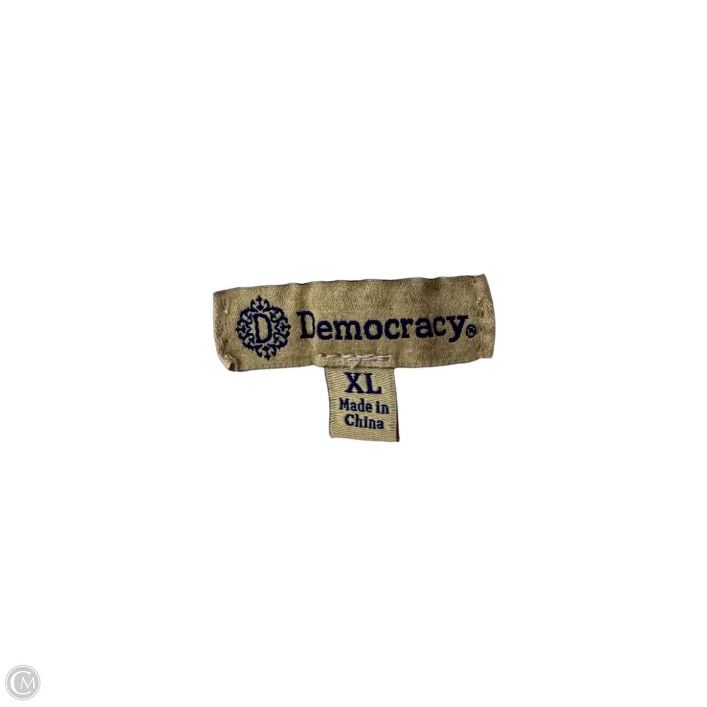 Top Short Sleeve By Democracy In Cream & Green, Size: Xl