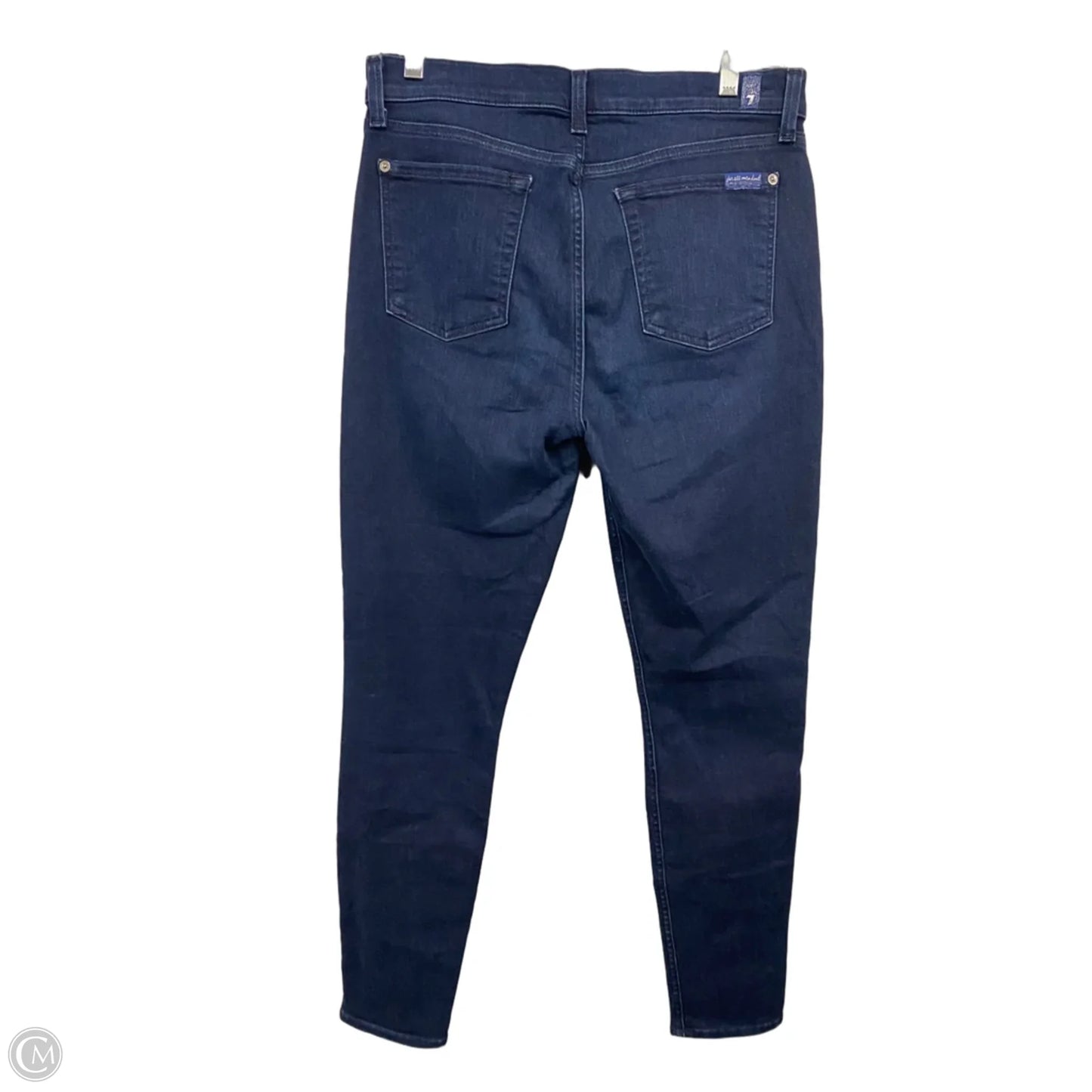 Jeans Skinny By 7 For All Mankind In Blue Denim, Size: 8