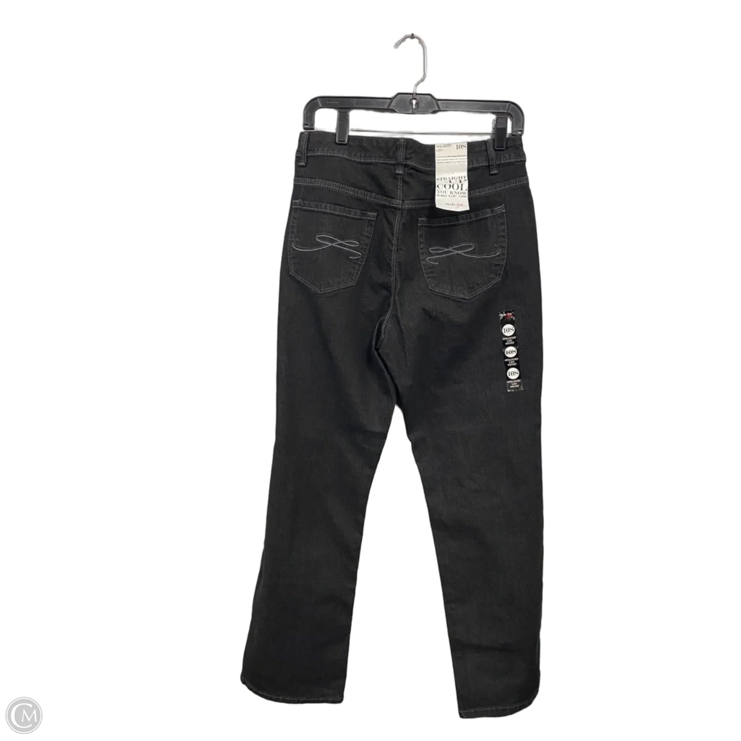 Jeans Straight By Style And Co Collection Women In Black Denim, Size: 10