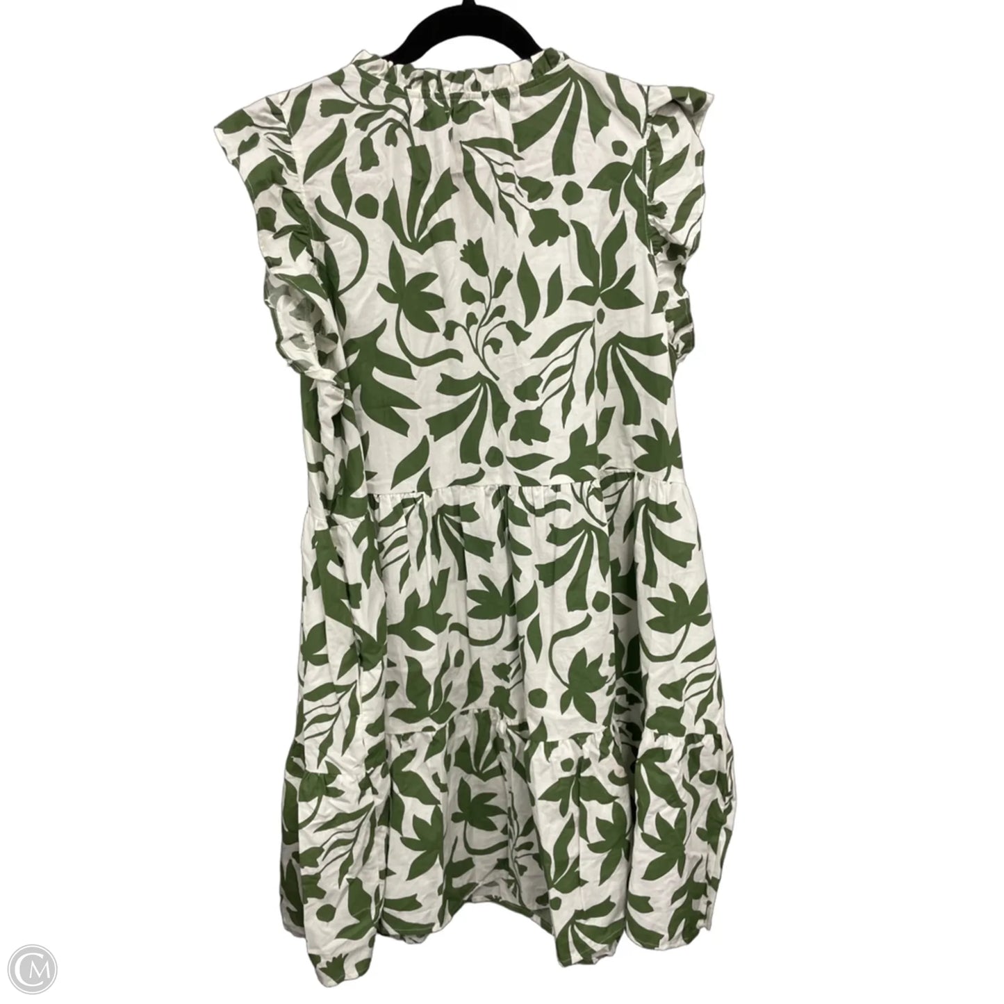 Dress Casual Short By Time And Tru In Green & White, Size: Xxl