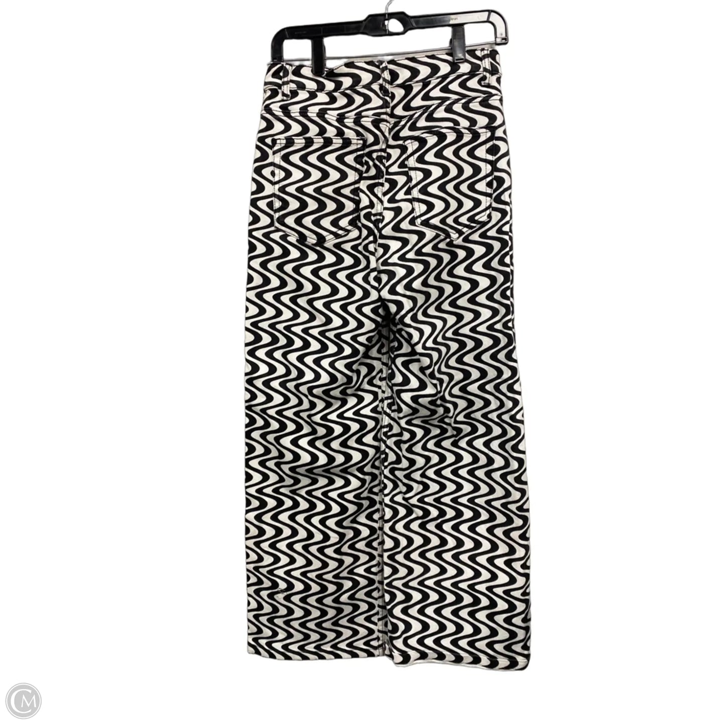 Jeans Wide Leg By Divided In Black & White, Size: M