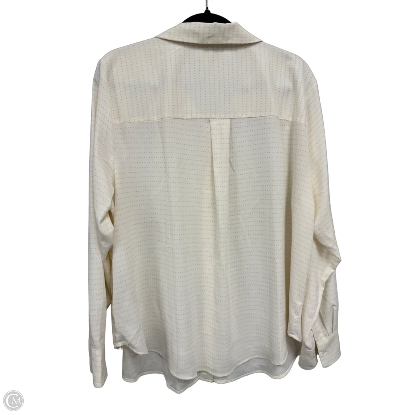 Blouse Long Sleeve By H&m In Cream, Size: Xxl
