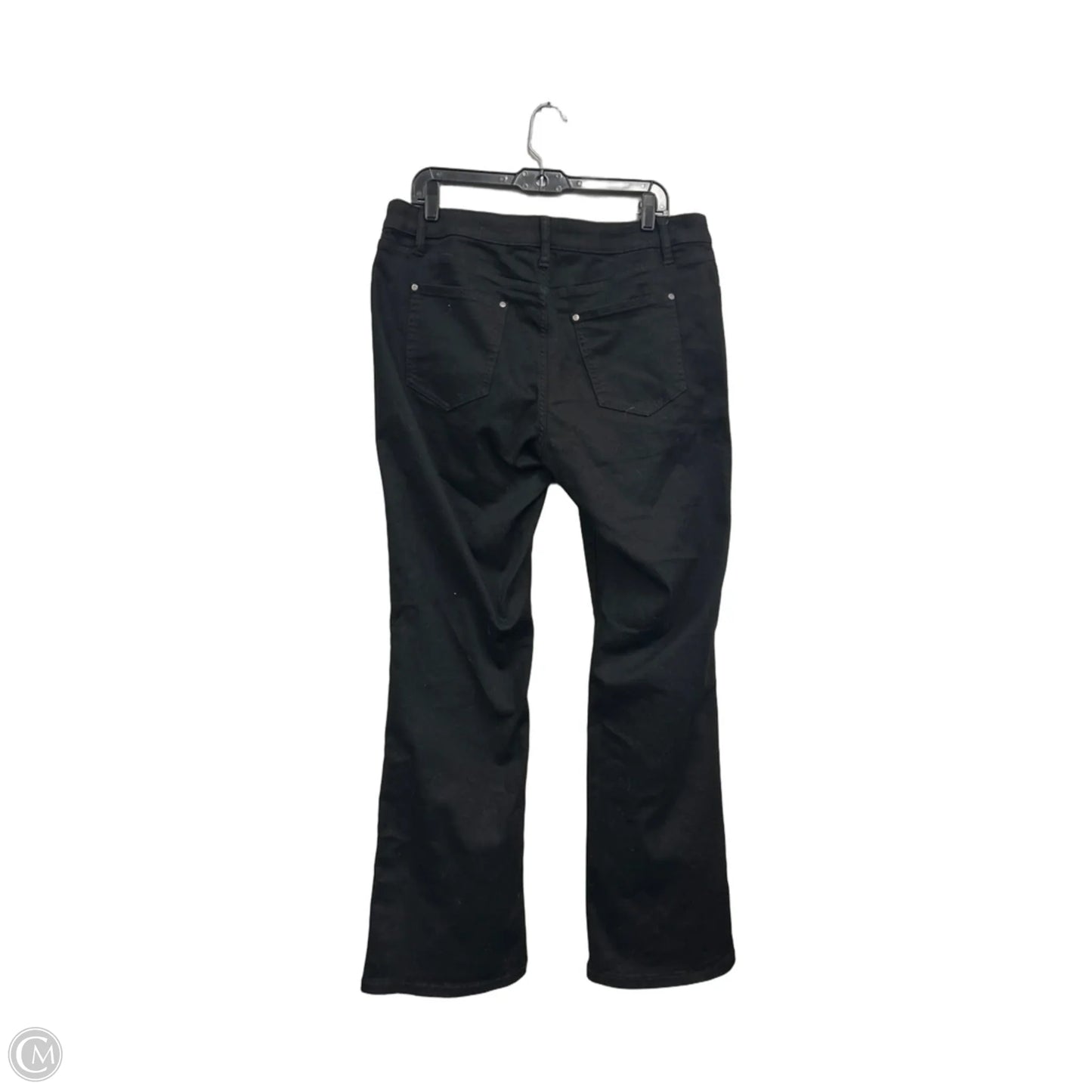 Jeans Boot Cut By Simply Vera In Black Denim, Size: 16