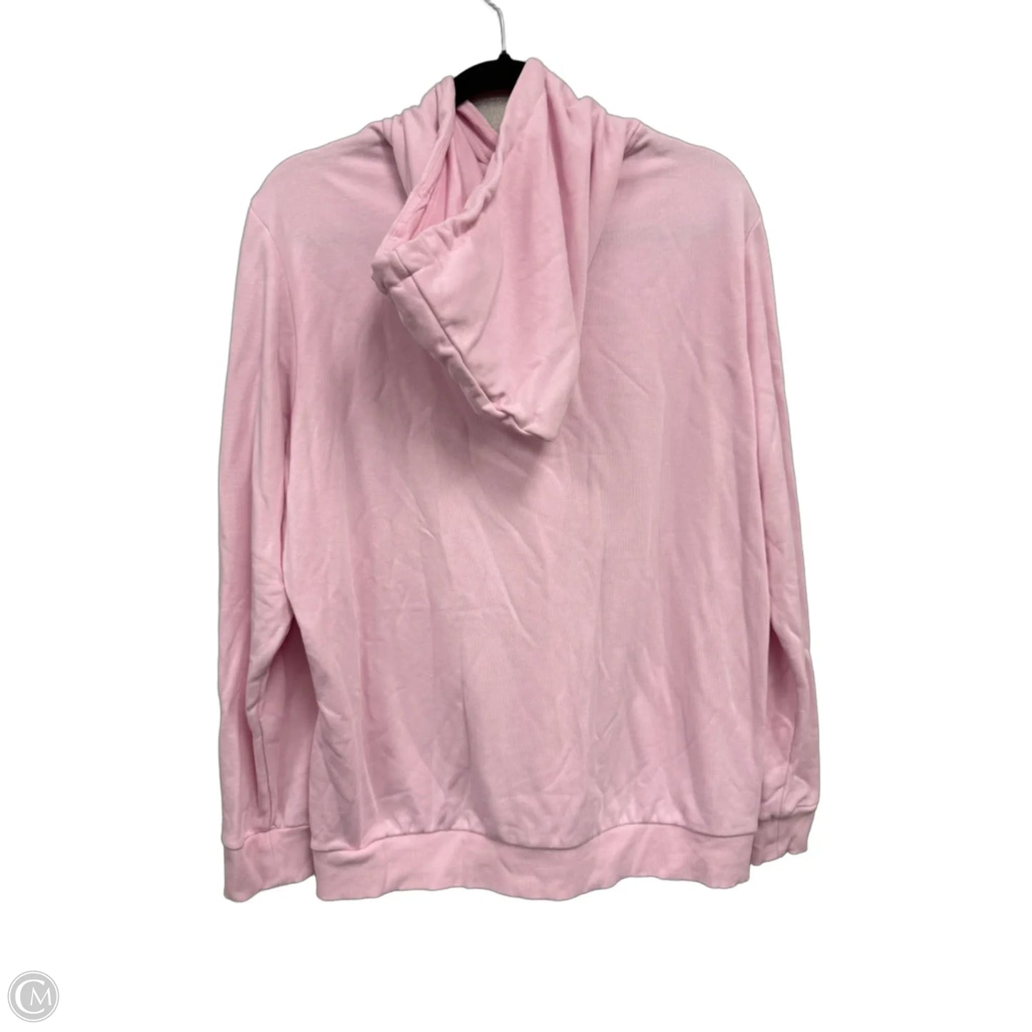 Athletic Sweatshirt Hoodie By Adidas In Pink & White, Size: Xl