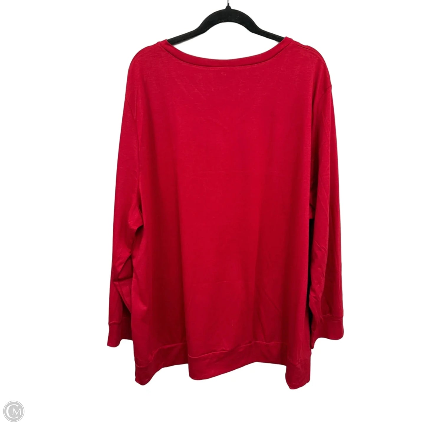 Top 3/4 Sleeve Basic By Clothes Mentor In Red, Size: 4x