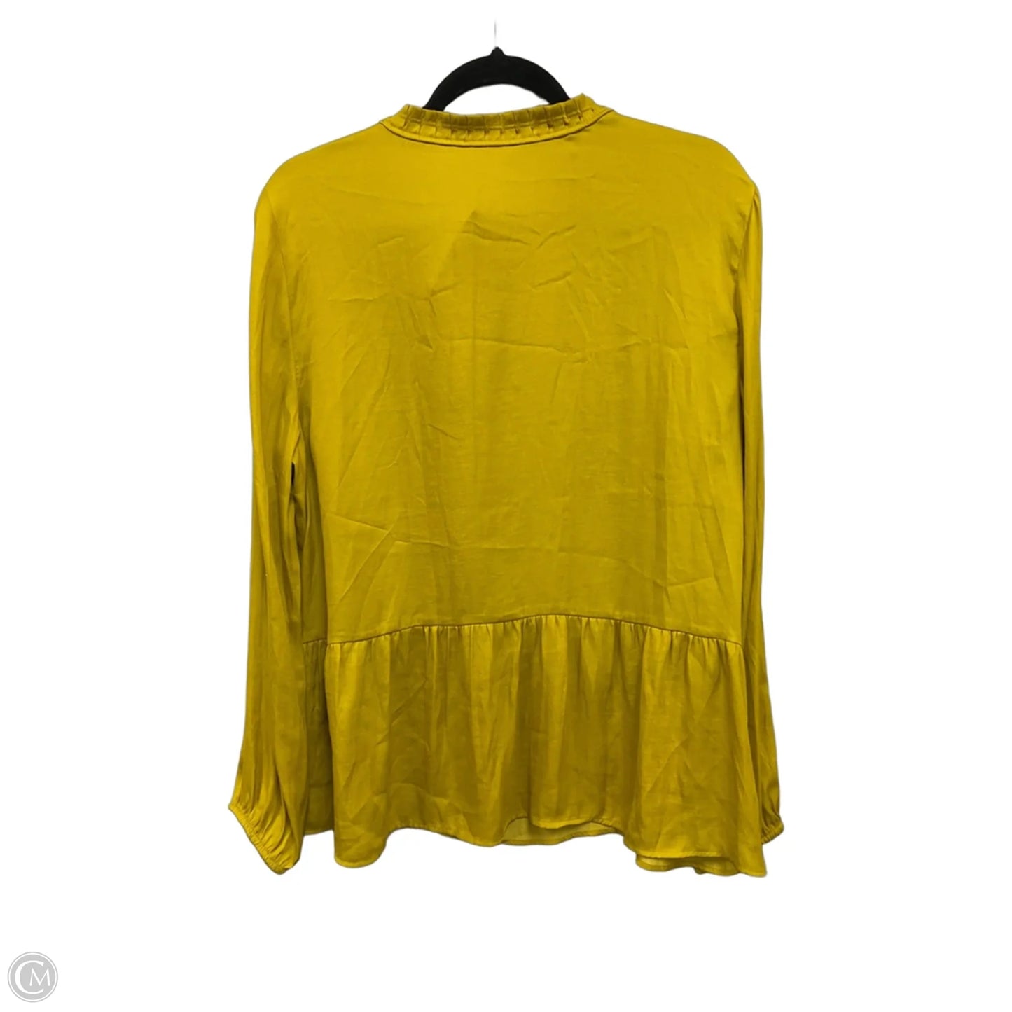 Blouse Long Sleeve By Loft In Yellow, Size: L