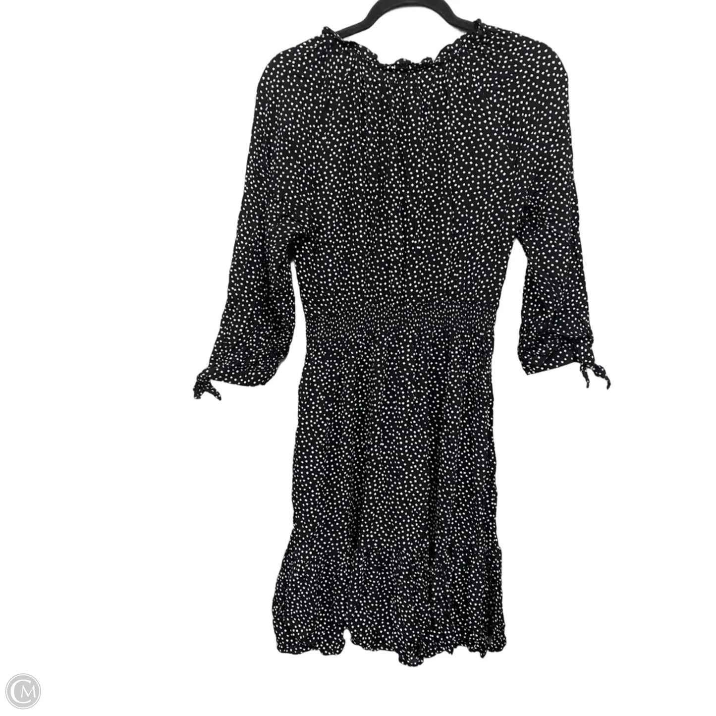Dress Casual Midi By Talbots In Black & White, Size: M