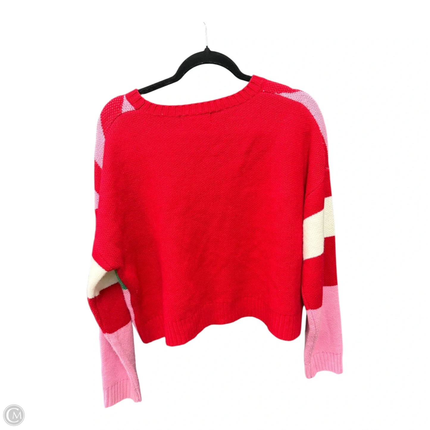 Sweater By Clothes Mentor In Pink & Red, Size: L