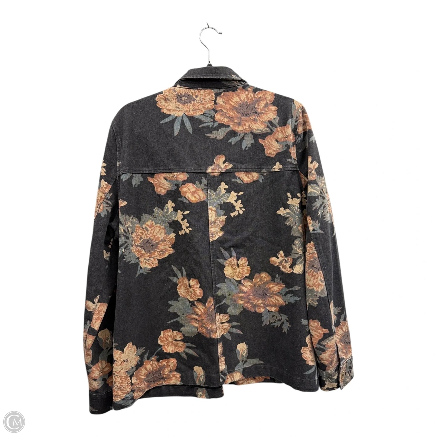 Jacket Denim By Fate In Floral Print, Size: L