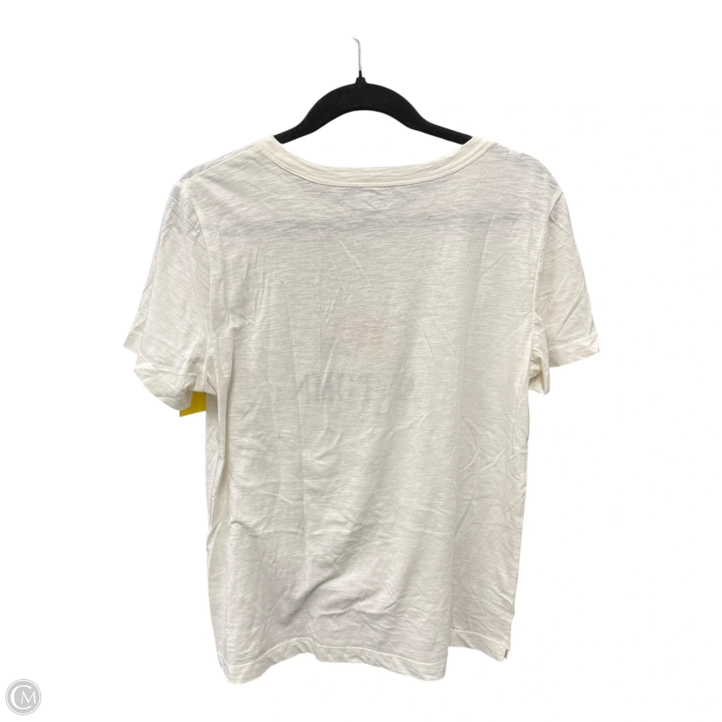Top Short Sleeve Basic By Loft In Cream, Size: M