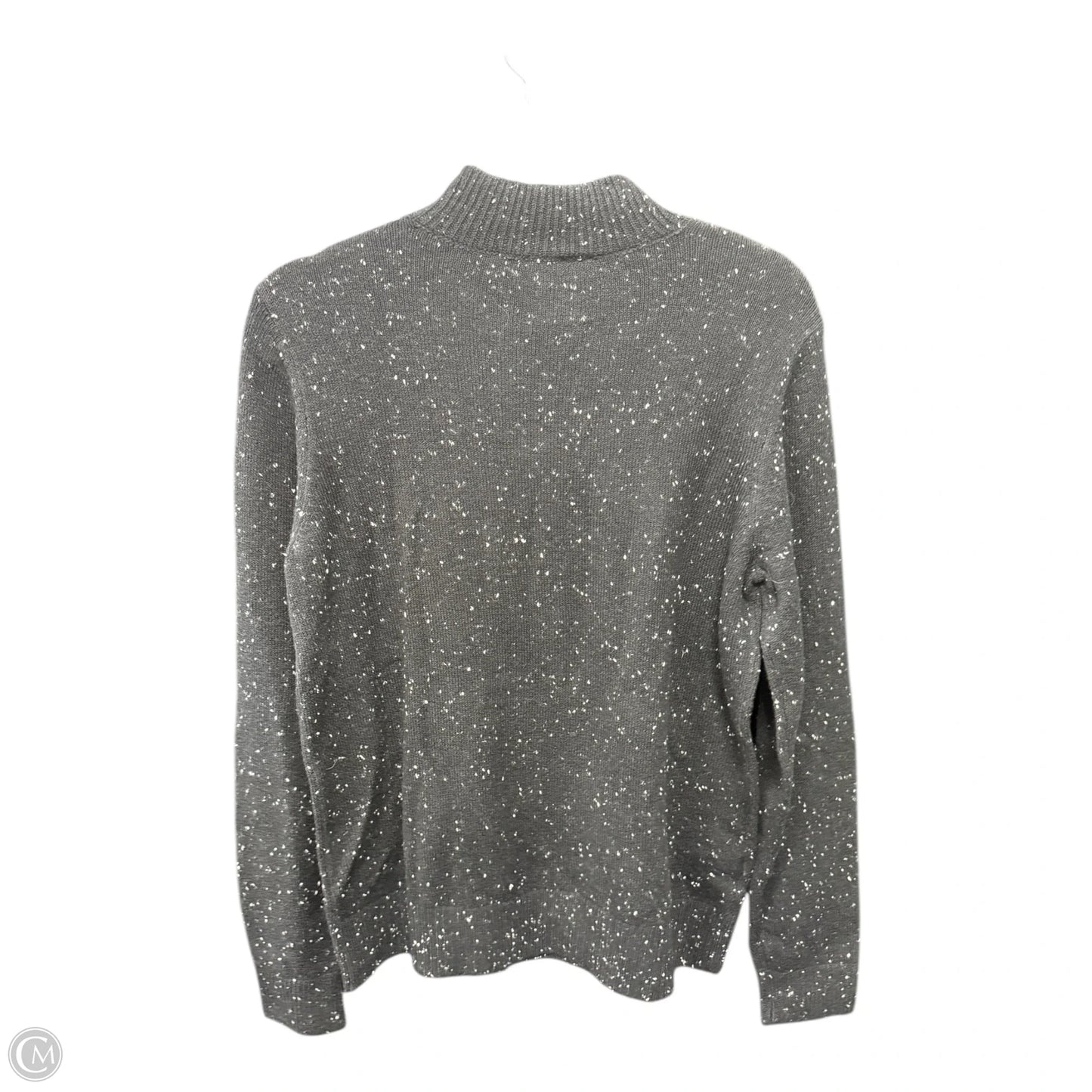 Sweater By Loft In Black & Cream, Size: L