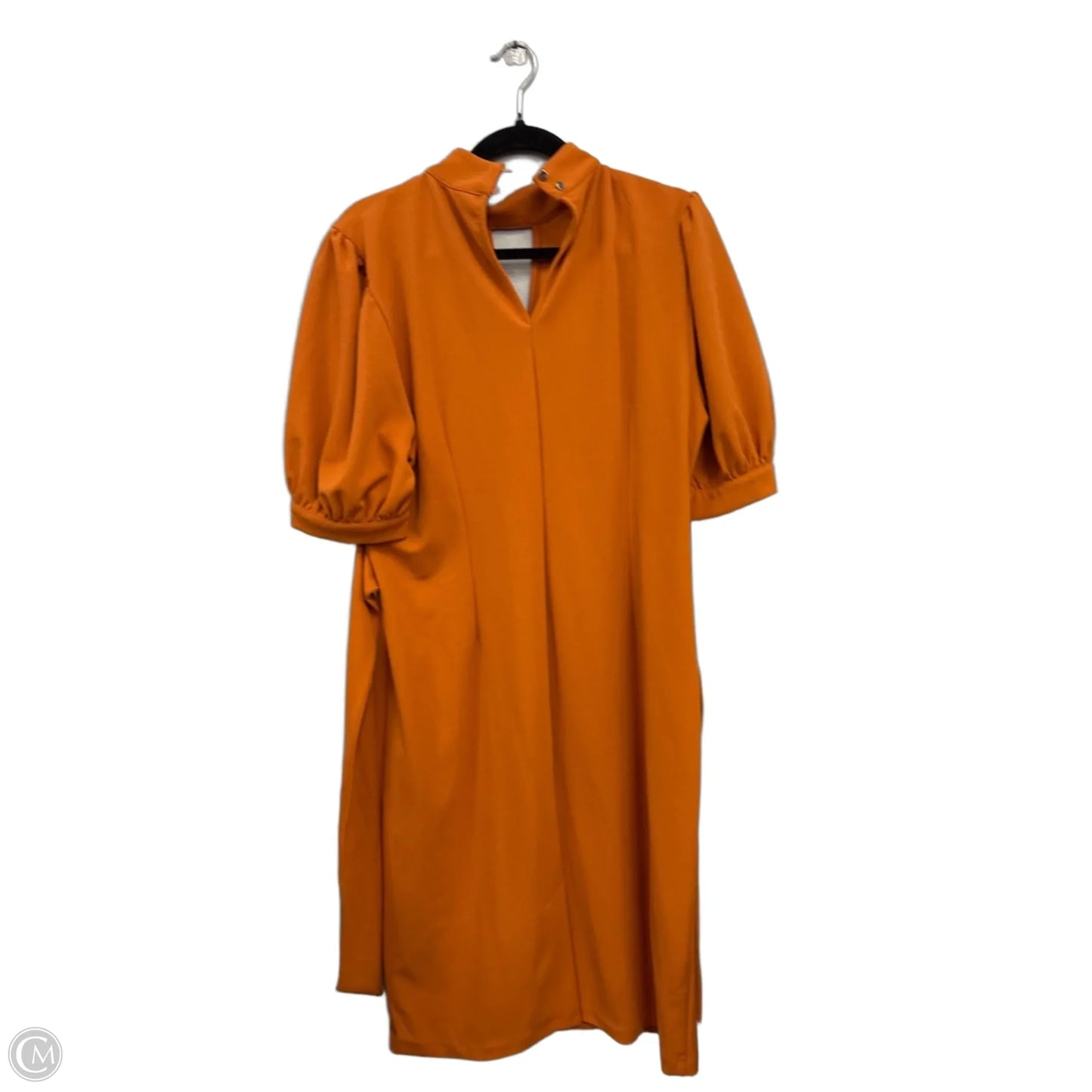 Dress Casual Midi By New York And Co In Orange, Size: Xl