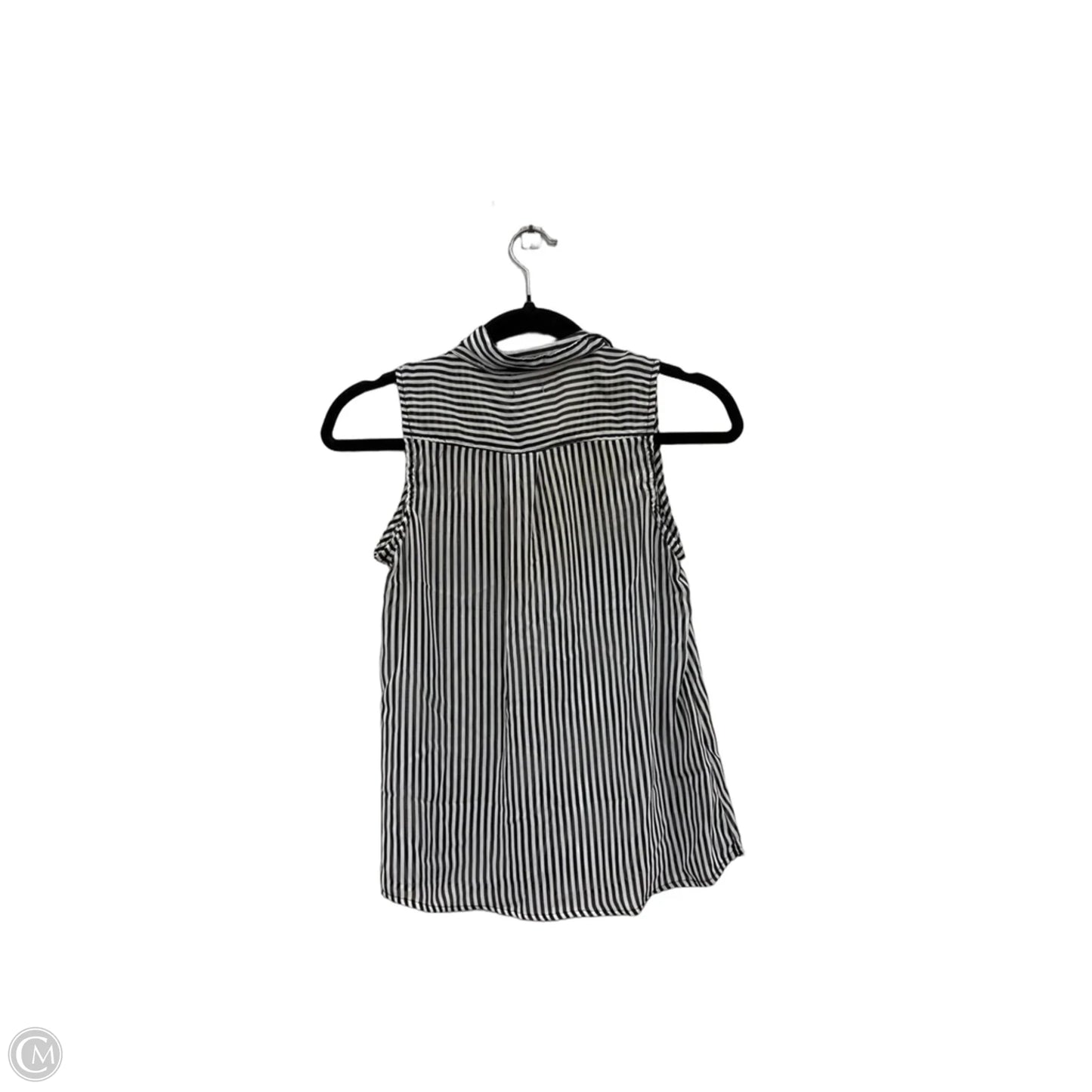 Top Sleeveless By Charlotte Russe In Black & White, Size: S