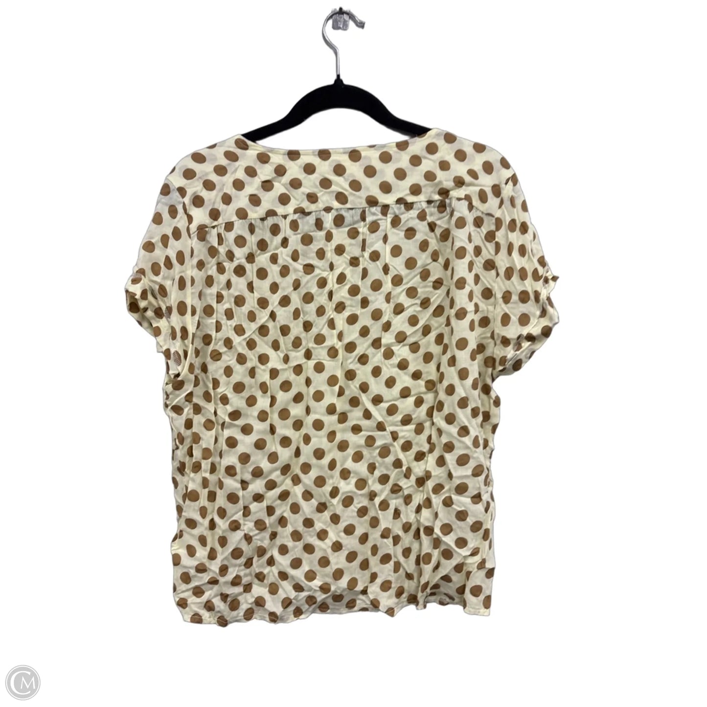 Top Short Sleeve By Clothes Mentor In Brown & Yellow, Size: M