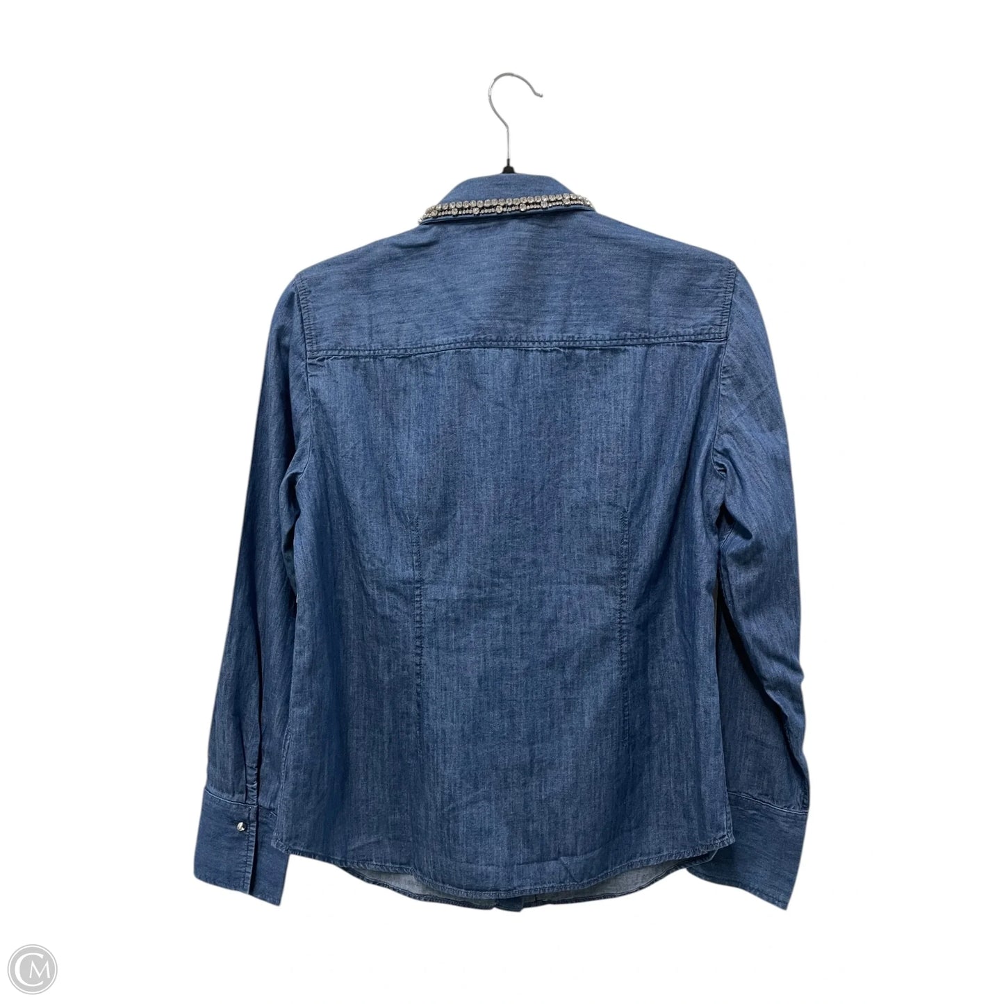 Top Long Sleeve By Talbots In Blue Denim, Size: S