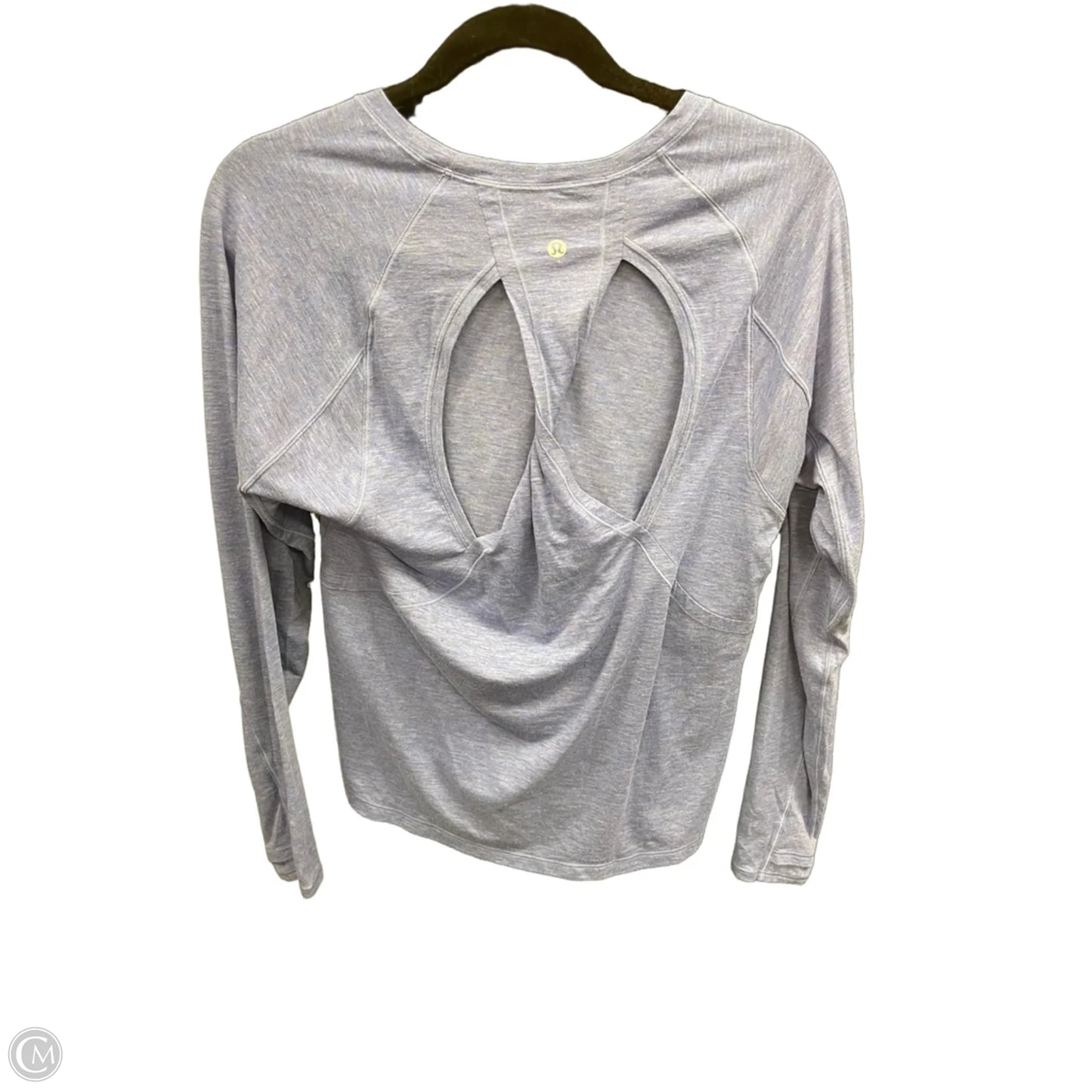 Athletic Top Long Sleeve Collar By Lululemon In Blue, Size: M