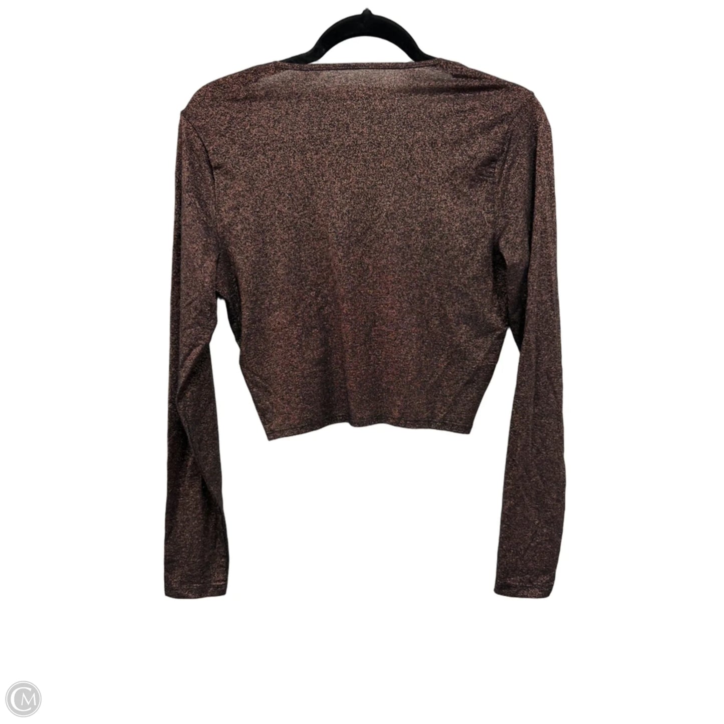 Top Long Sleeve By Abercrombie And Fitch In Brown, Size: L