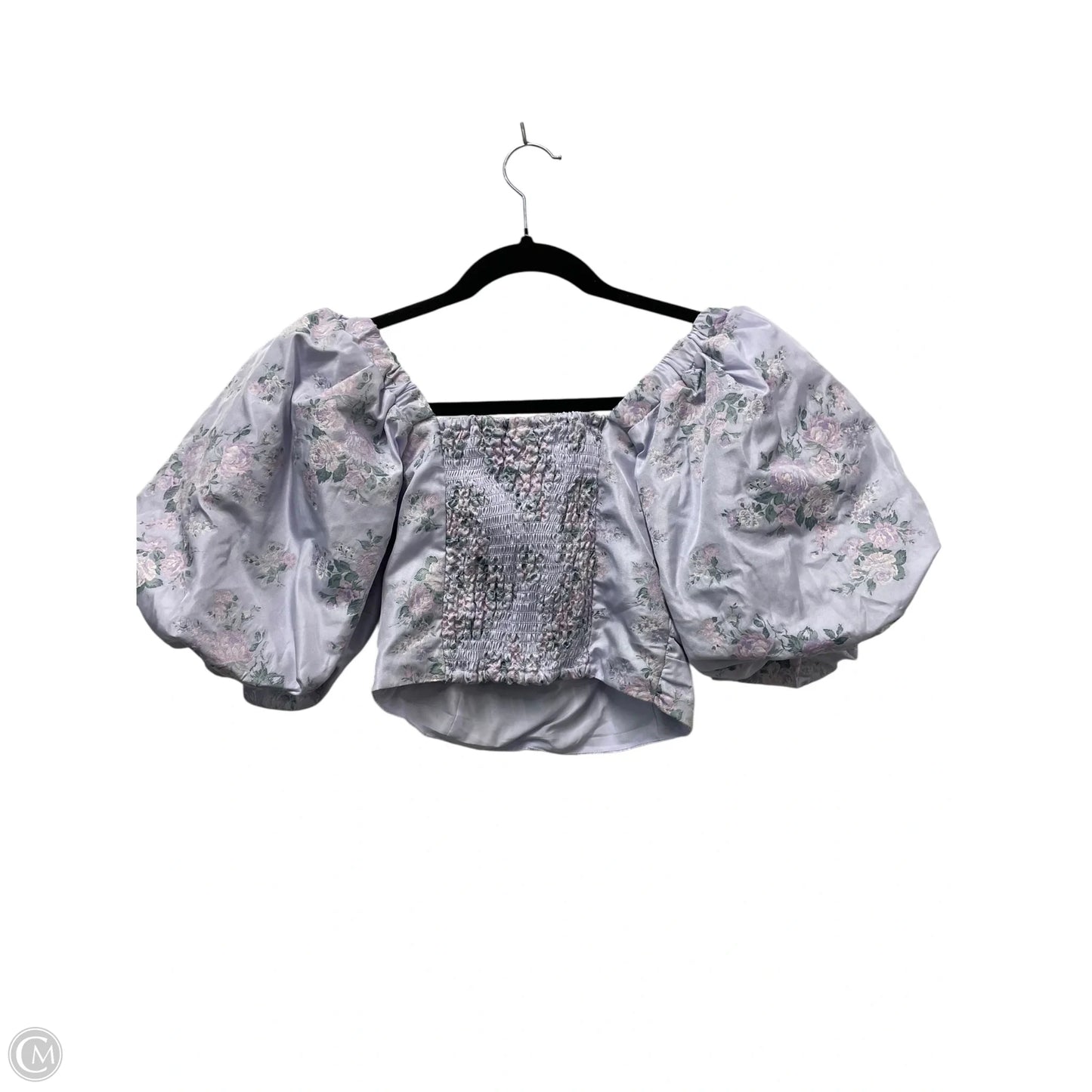 Top Short Sleeve By Express In Purple, Size: Xs