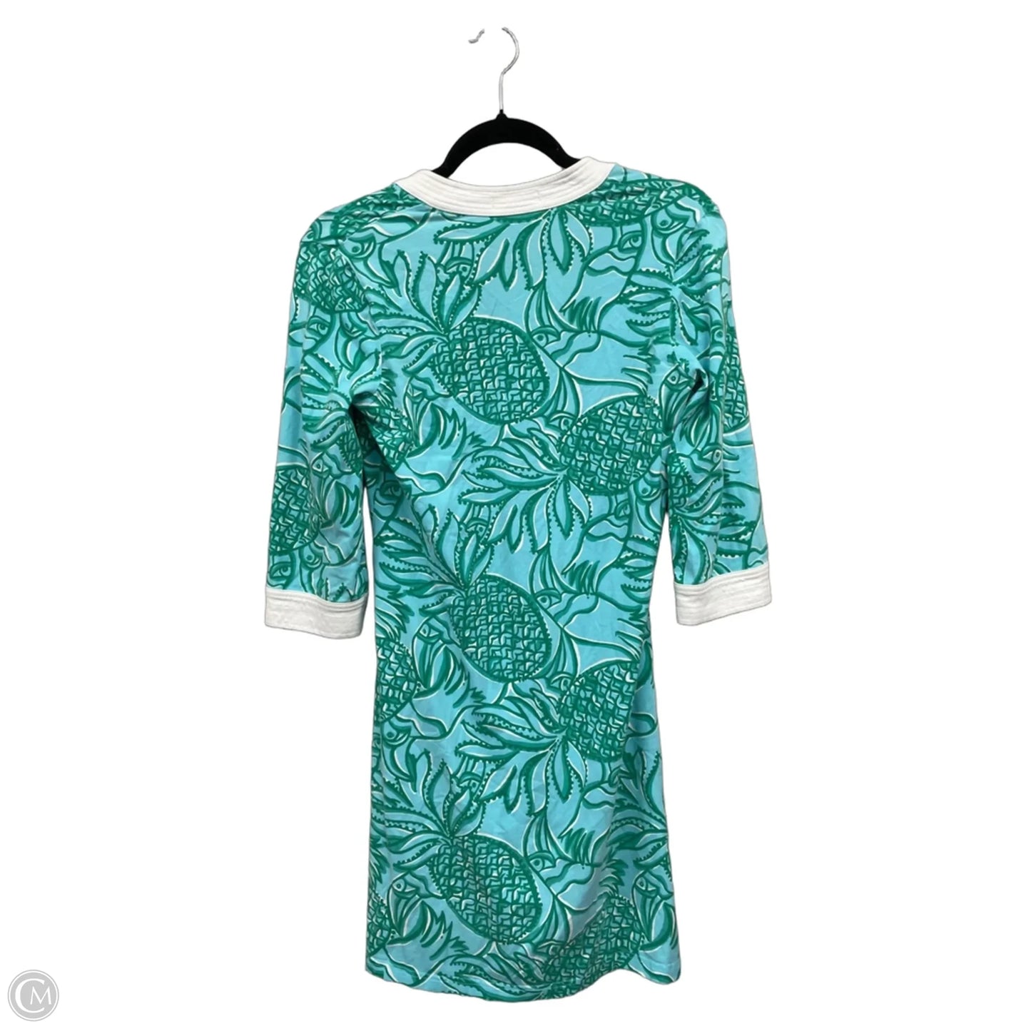 Dress Designer By Lilly Pulitzer In Blue & Green, Size: Xs