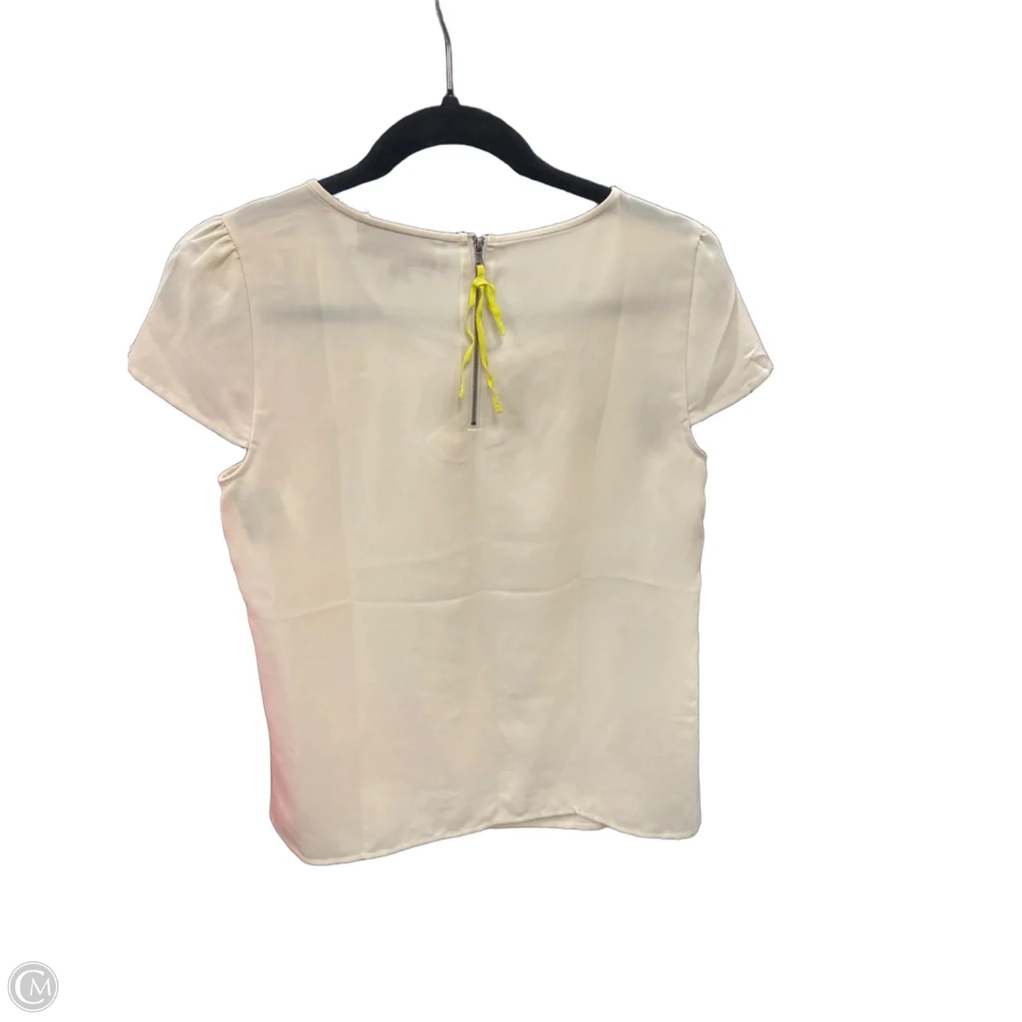 Top Short Sleeve By Loft In Cream, Size: S