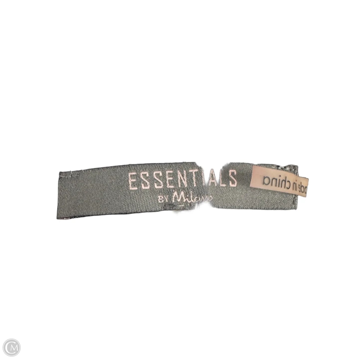 Top 3/4 Sleeve By Essentials In Black & White, Size: S