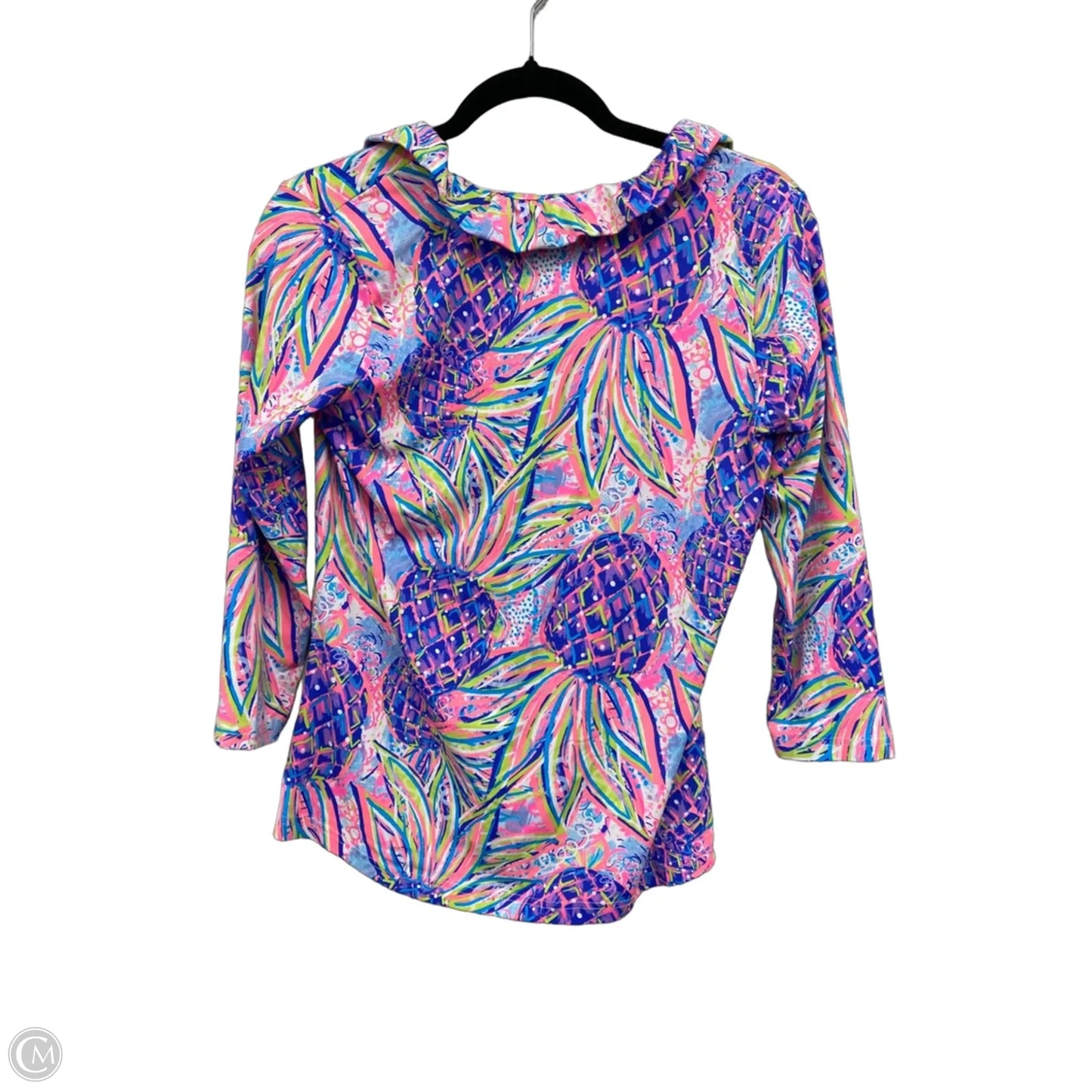 Top 3/4 Sleeve By Lulu B In Pink & Purple, Size: Xs