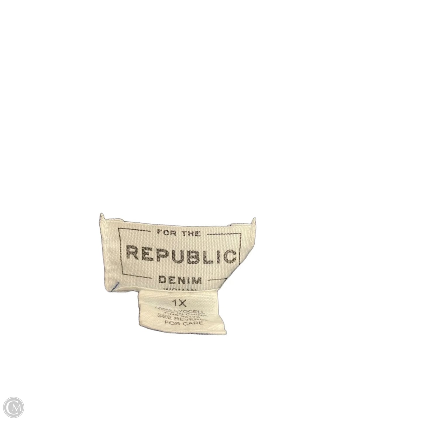 Top Long Sleeve By For The Republic In Blue, Size: 1x