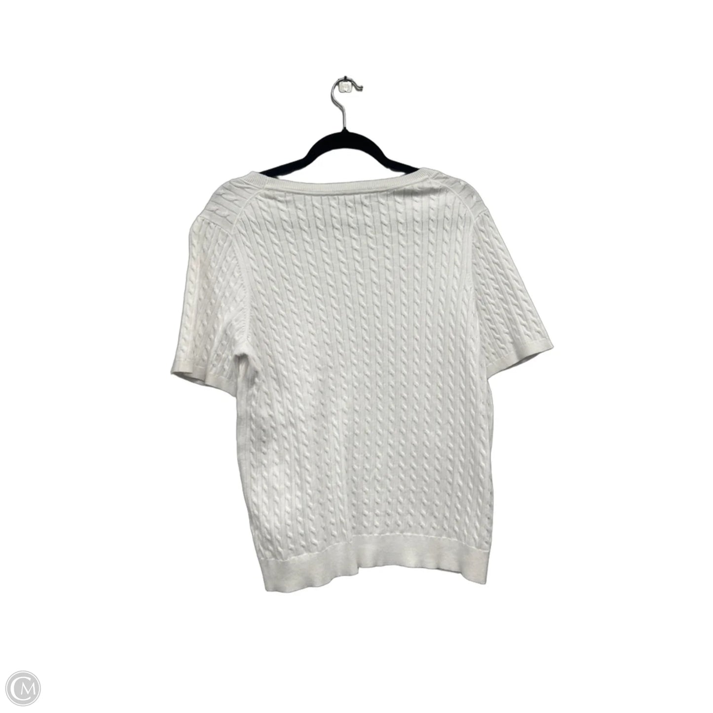 Sweater Short Sleeve By Tommy Hilfiger In White, Size: Xl