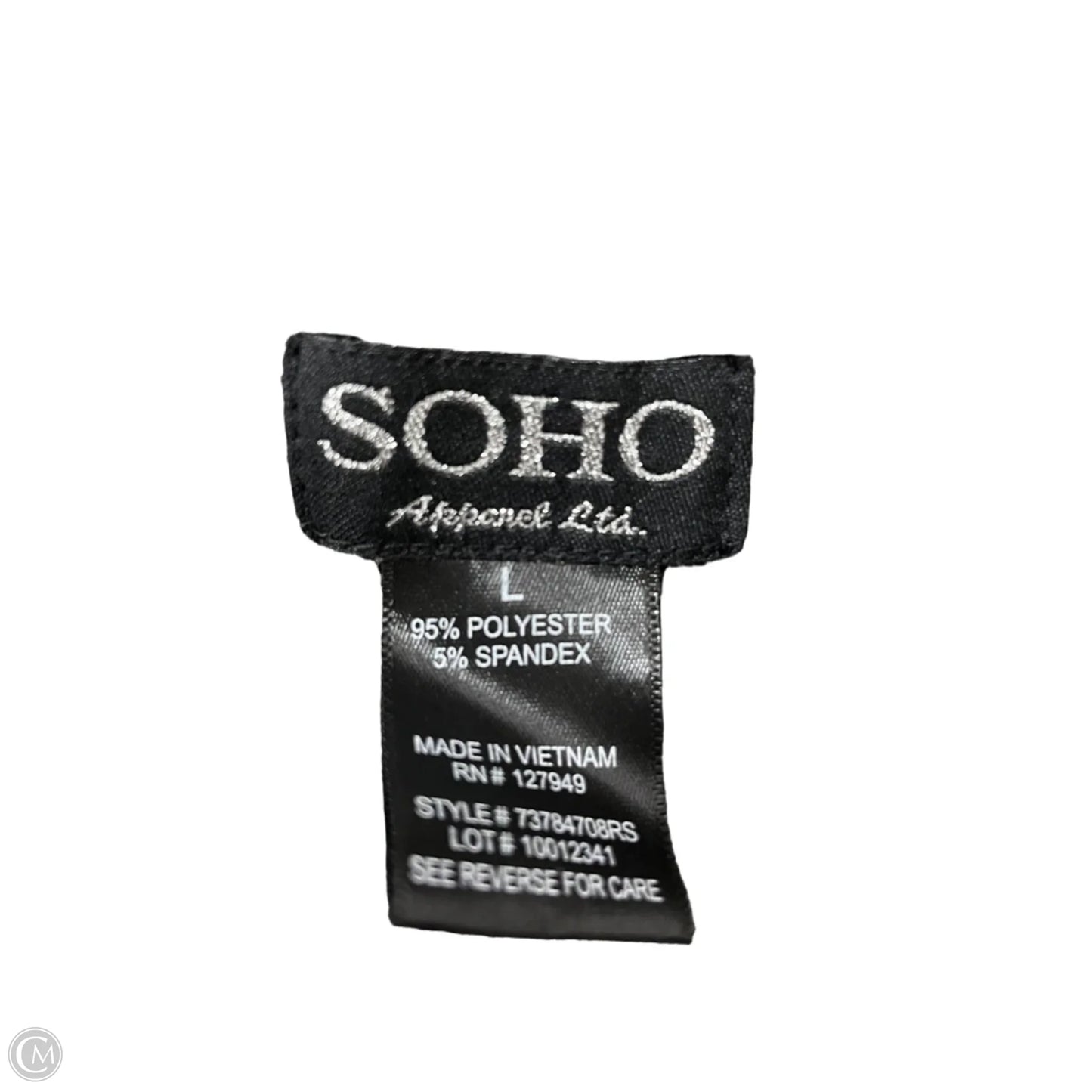 Pants Other By Soho Apparel In Black & Tan, Size: L