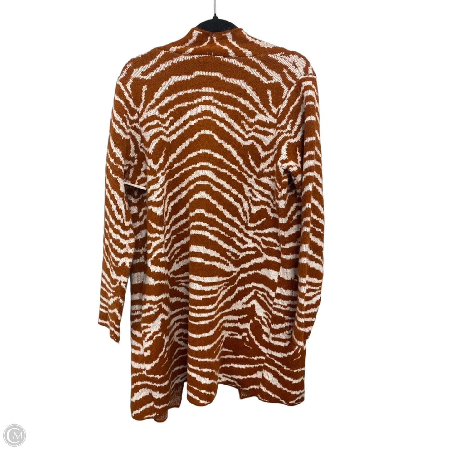 Cardigan By Nine West In Orange & White, Size: L